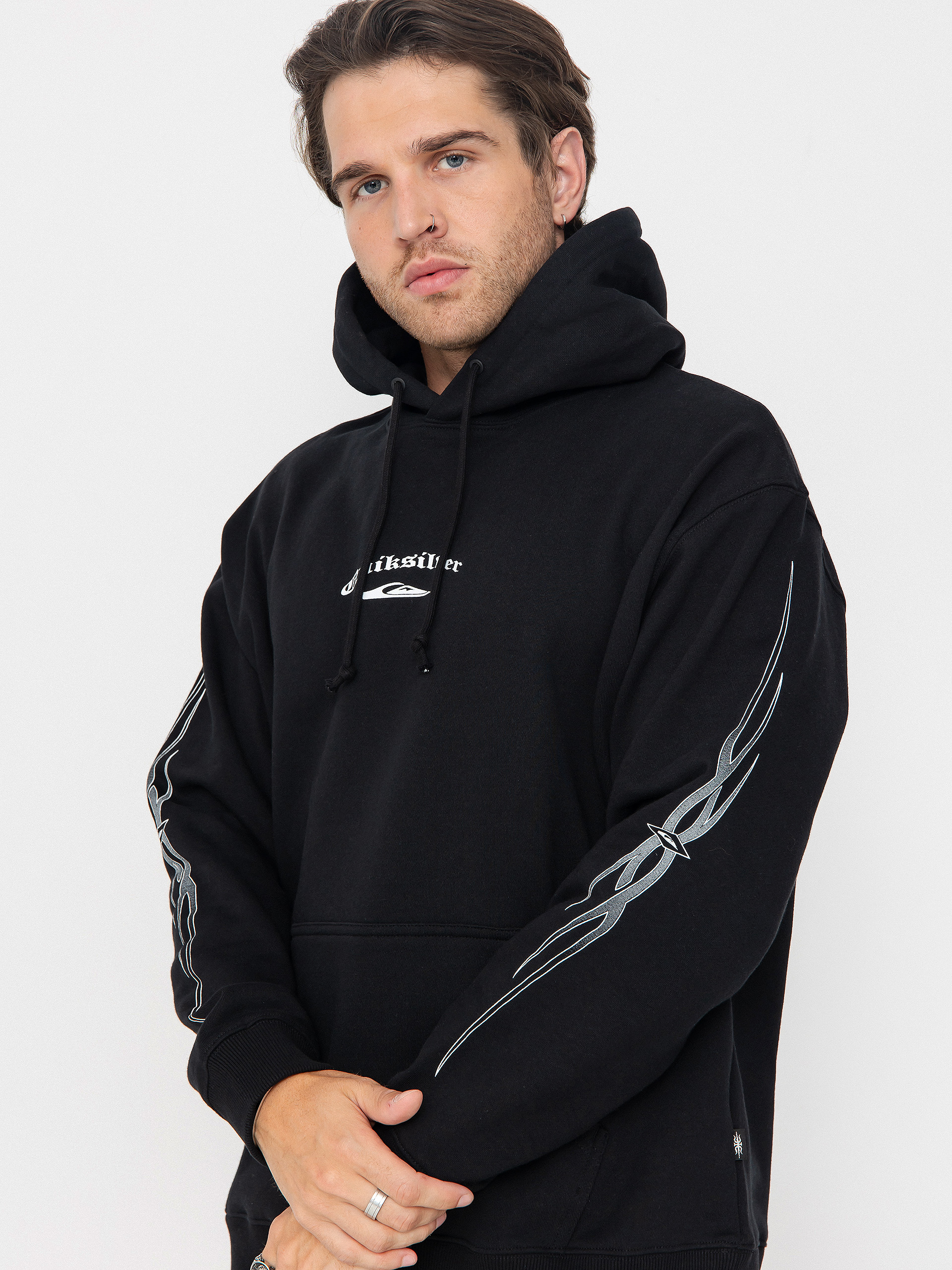 Hanorac cu glugă Quiksilver Stretch Tribal HD (black)