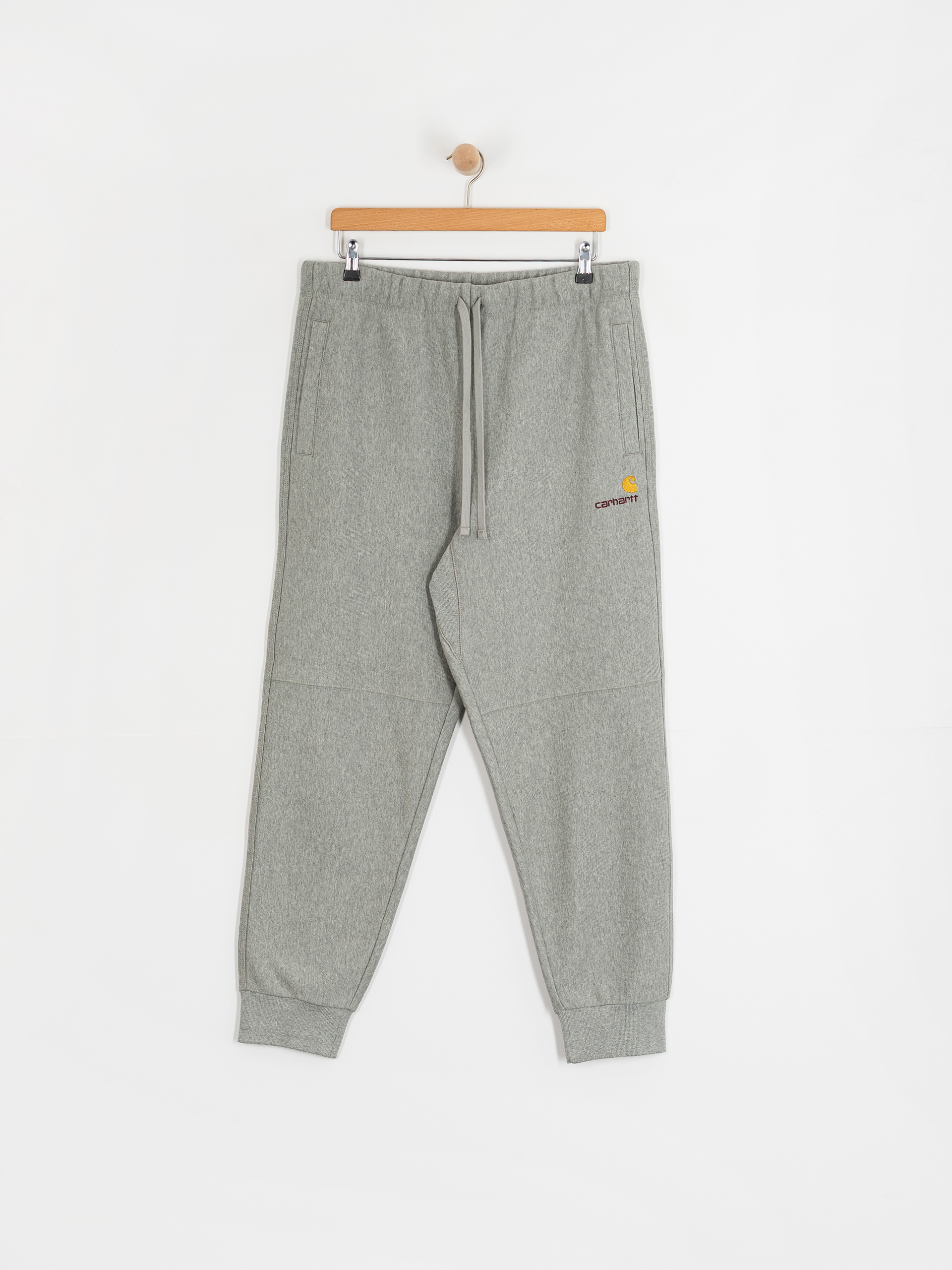 Pantaloni Carhartt WIP American Script Jogging (grey heather)