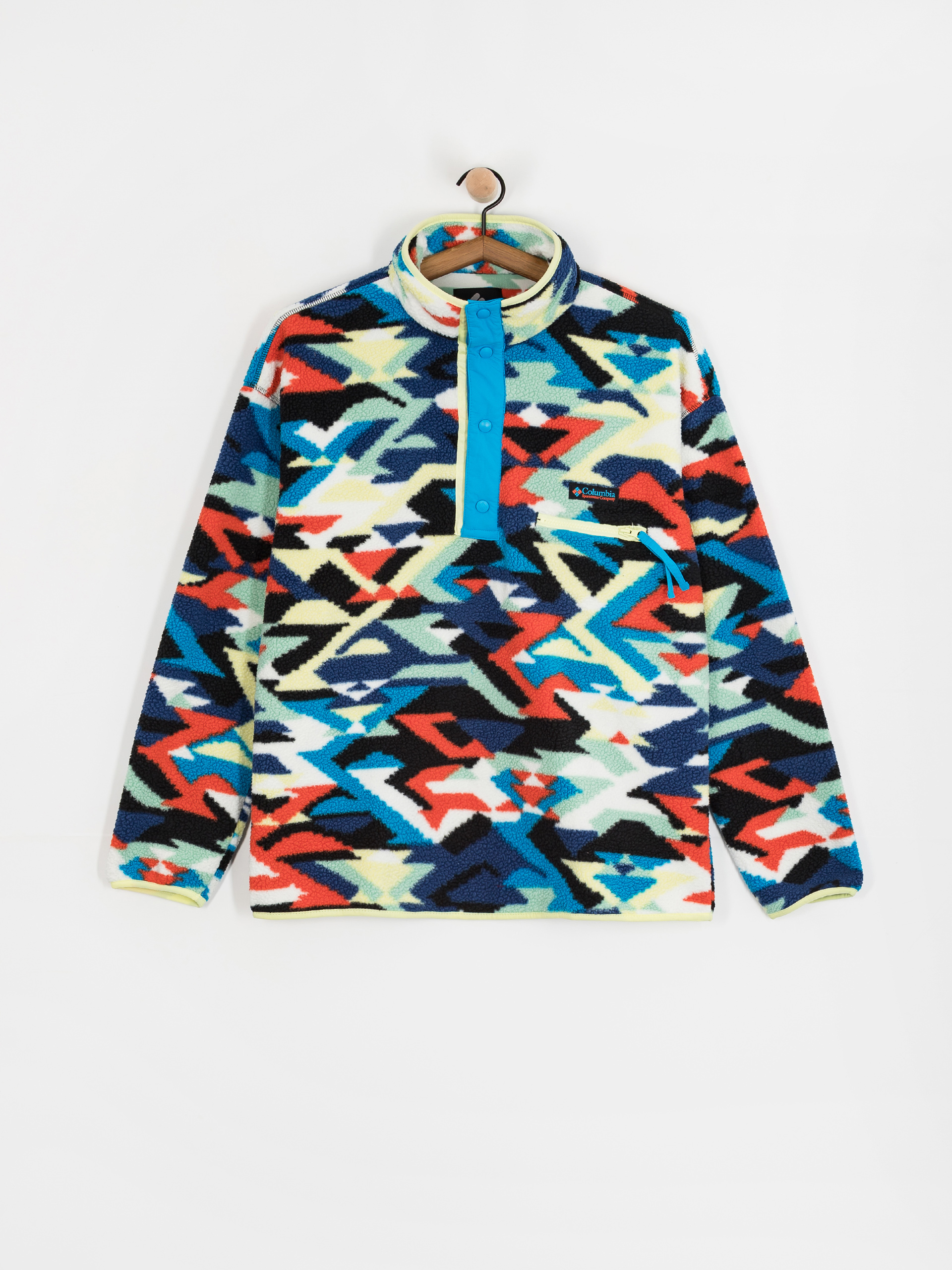 Pentru bărbați Hanorac din fleece Columbia Helvetia II Printed Half Snap (compass blue reflections)