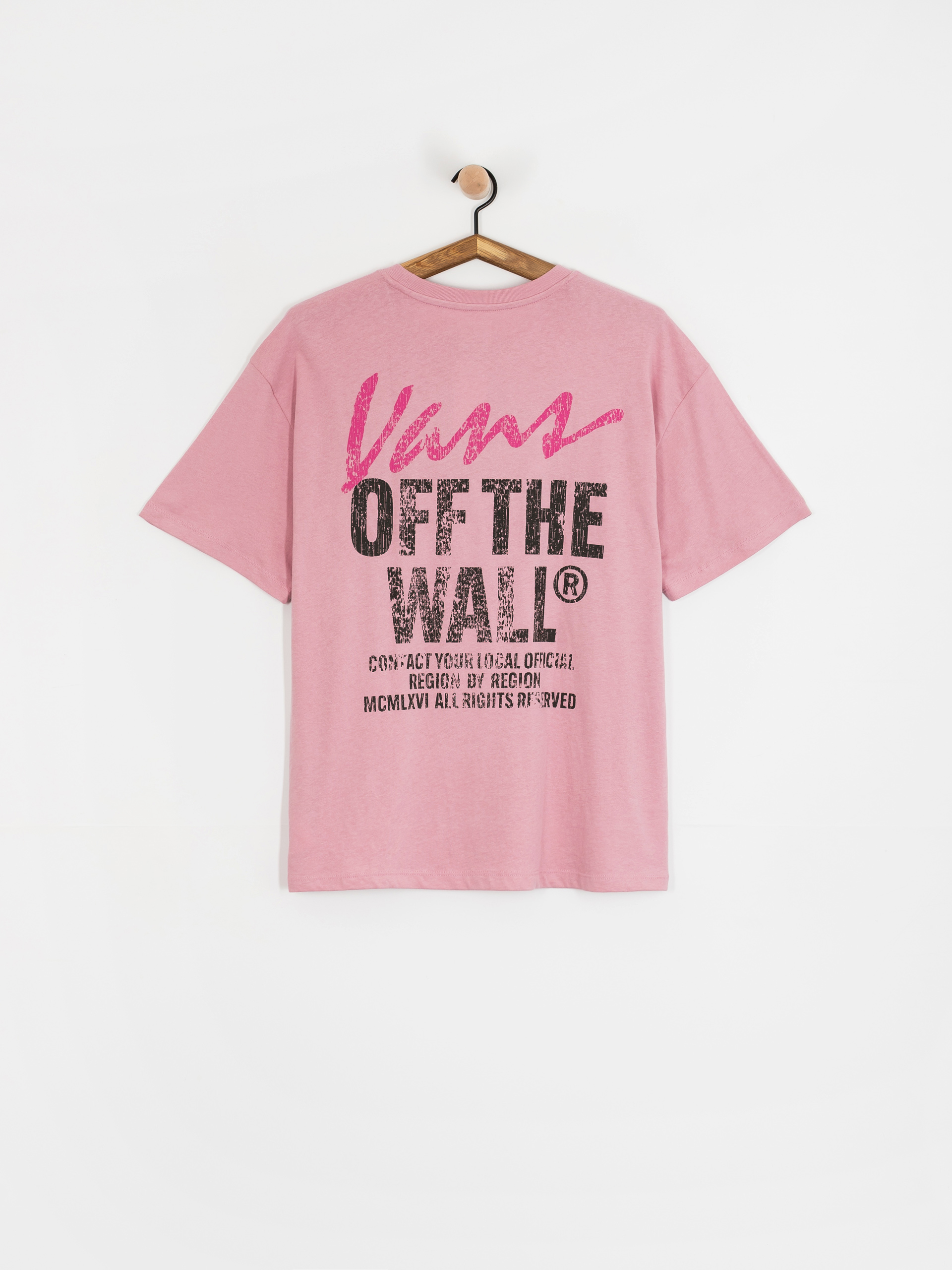 Tricou Vans Lady Wall Outsized Wmn (pink dawn)