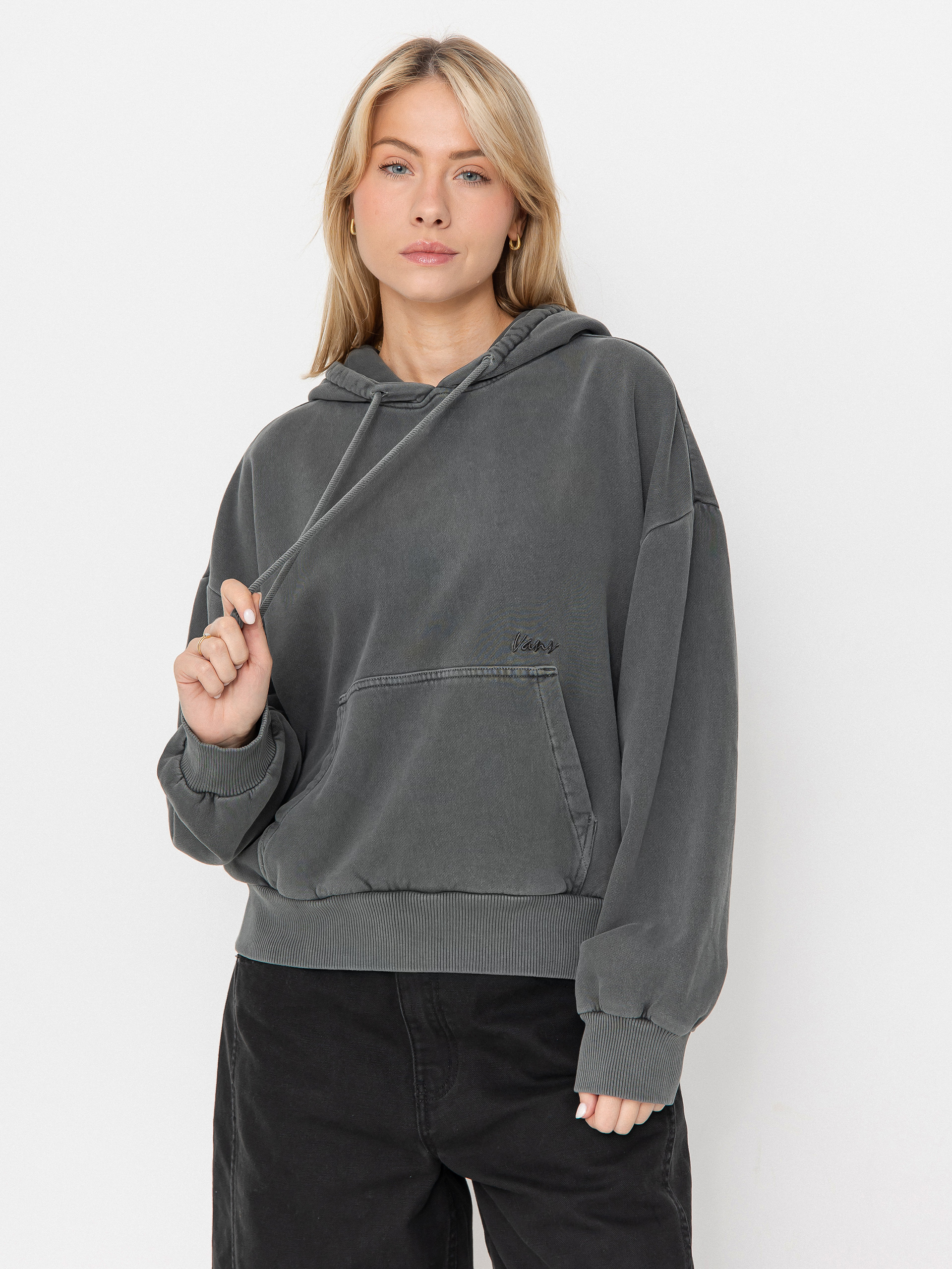 Hanorac cu glugă Vans Retro HD Wmn (mountain essentials asphalt)