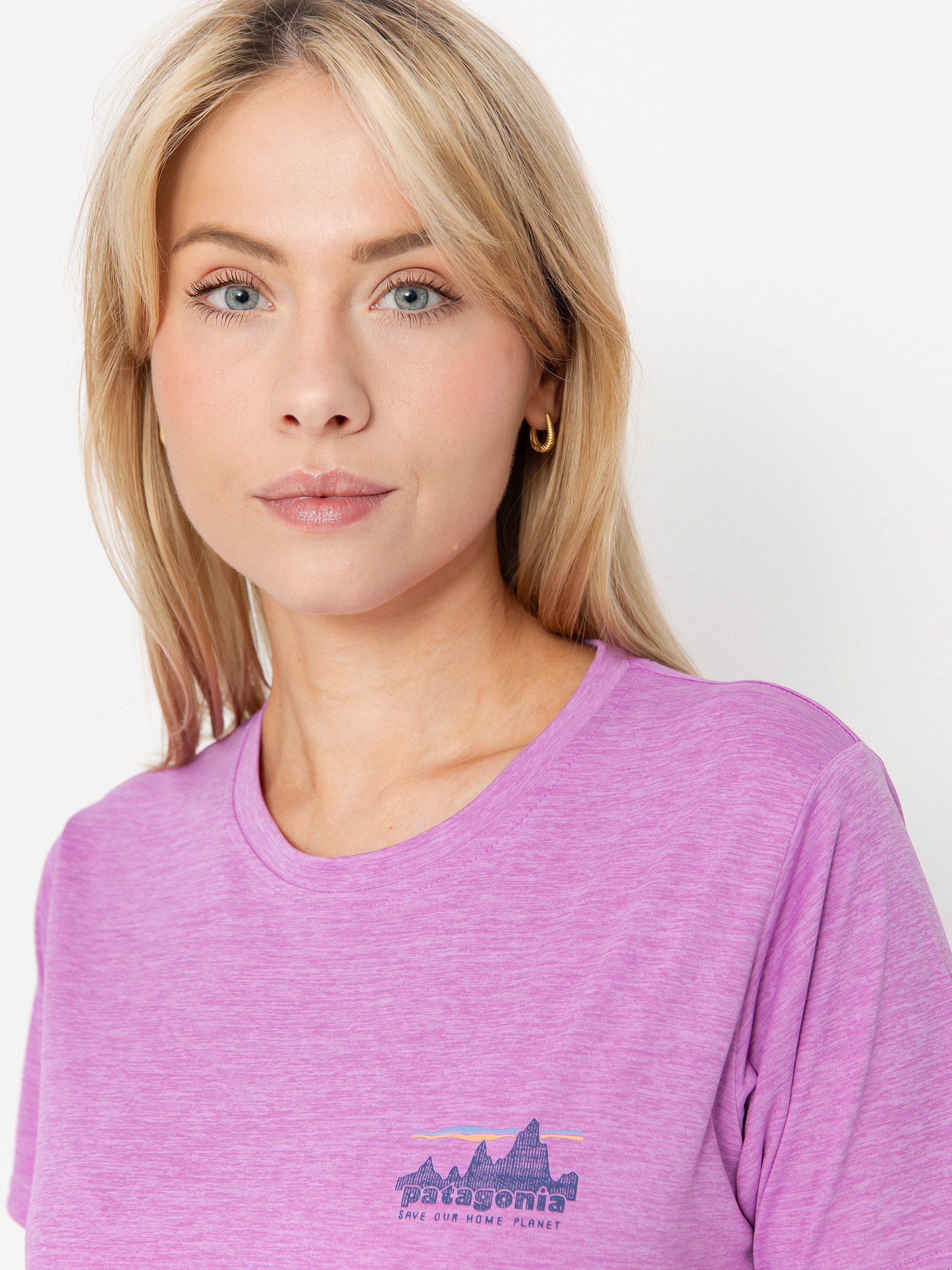 Tricou Patagonia Cap Cool Daily Graphic Wmn (73 skyline brisk purple x-dye)