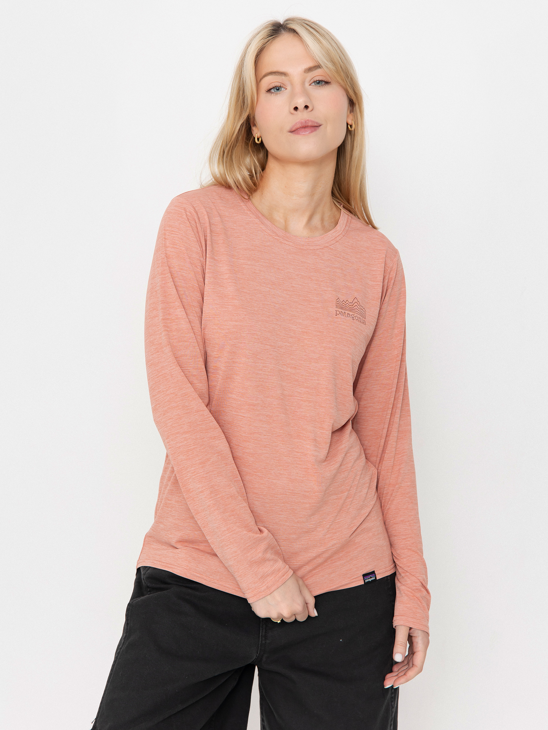 Longsleeve Patagonia Cap Cool Daily Graphic Wmn (strataspire moment pink x-dye)