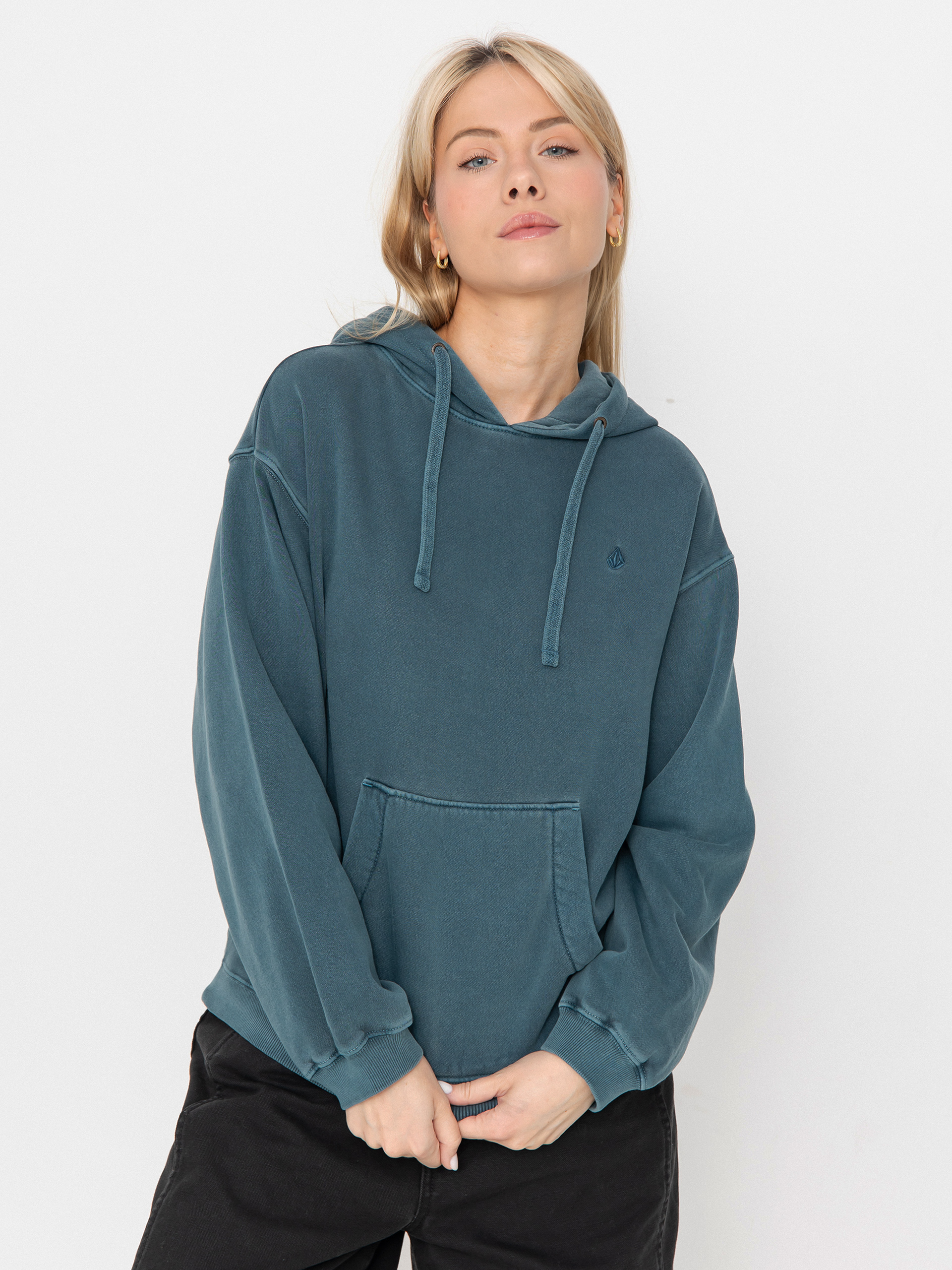 Hanorac cu glugă Volcom Stone Soft HD Wmn (emerald green)