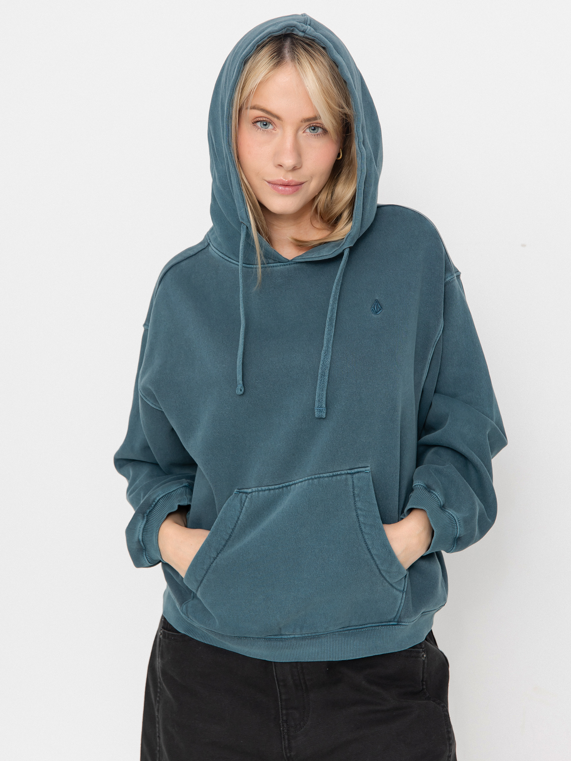 Hanorac cu glugă Volcom Stone Soft HD Wmn (emerald green)