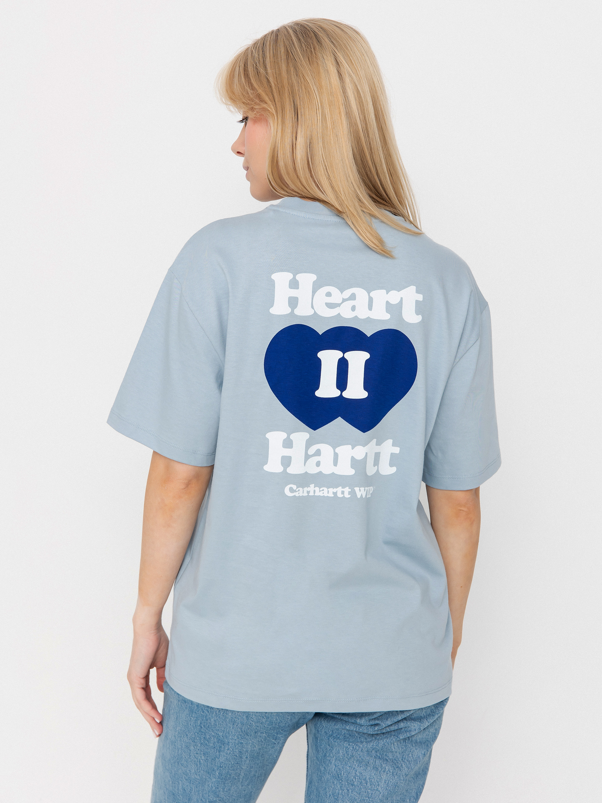 Tricou Carhartt WIP Heart II Hartt Wmn (blue fog)