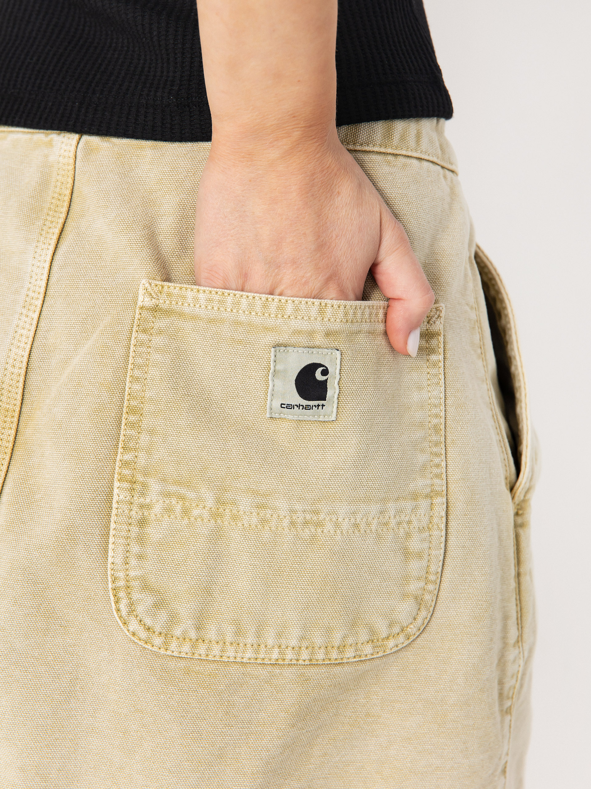 Fustă Carhartt WIP Emery Wmn (dusty h brown/chalk wash)