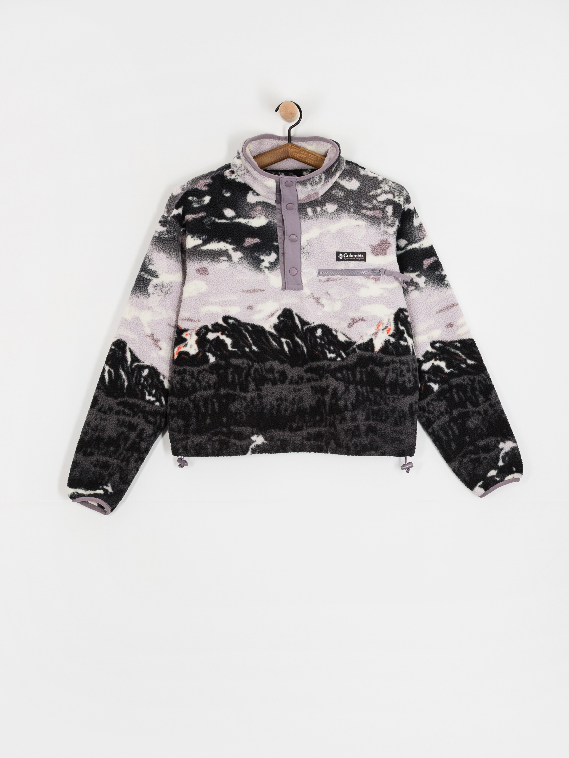 Hanorac din fleece Columbia Helvetia II Printed Cropped Half Snap
