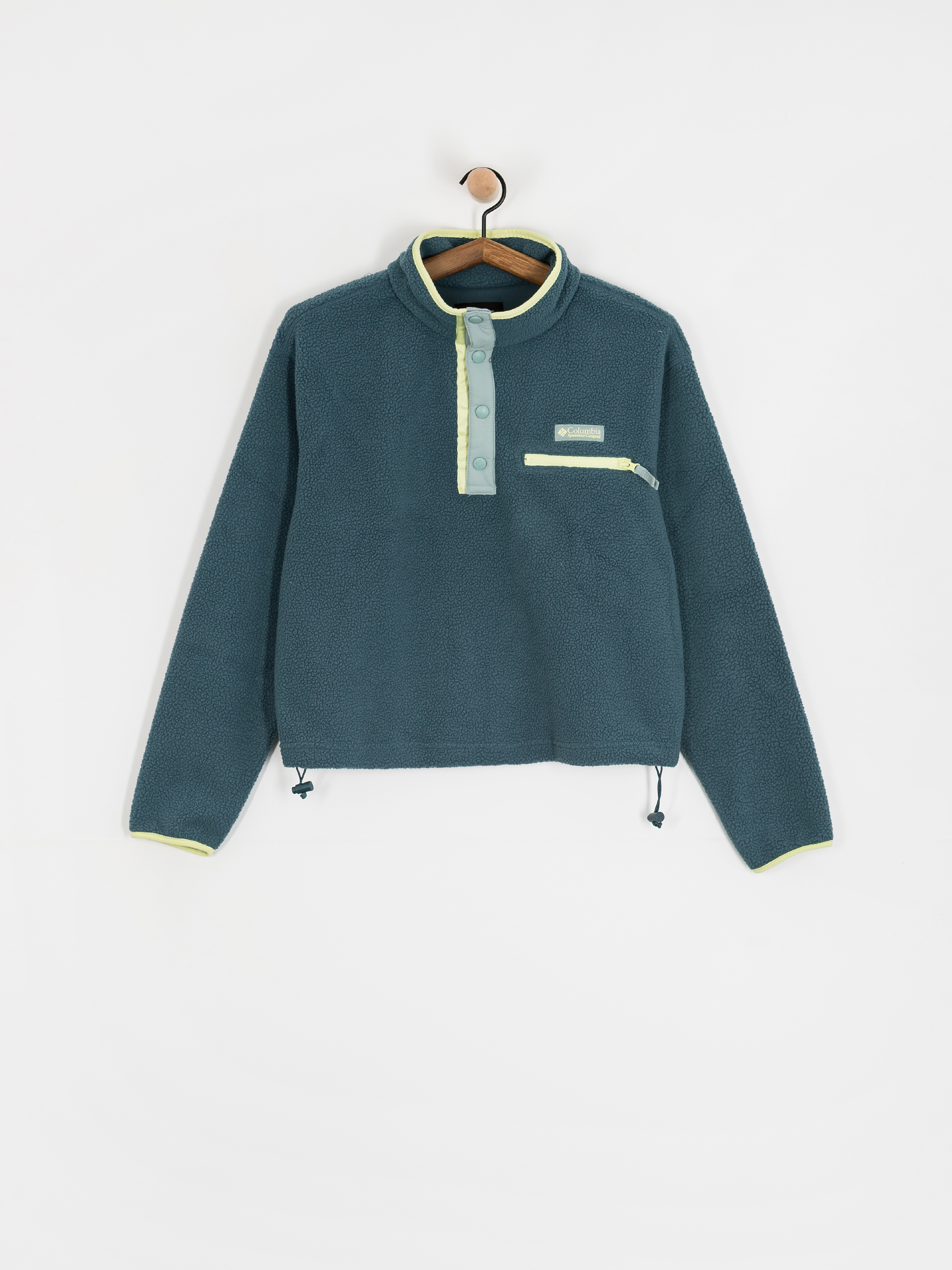 Pentru femei Hanorac din fleece Columbia Helvetia II Cropped Half Snap (everblue/crushed blue/citron haze)