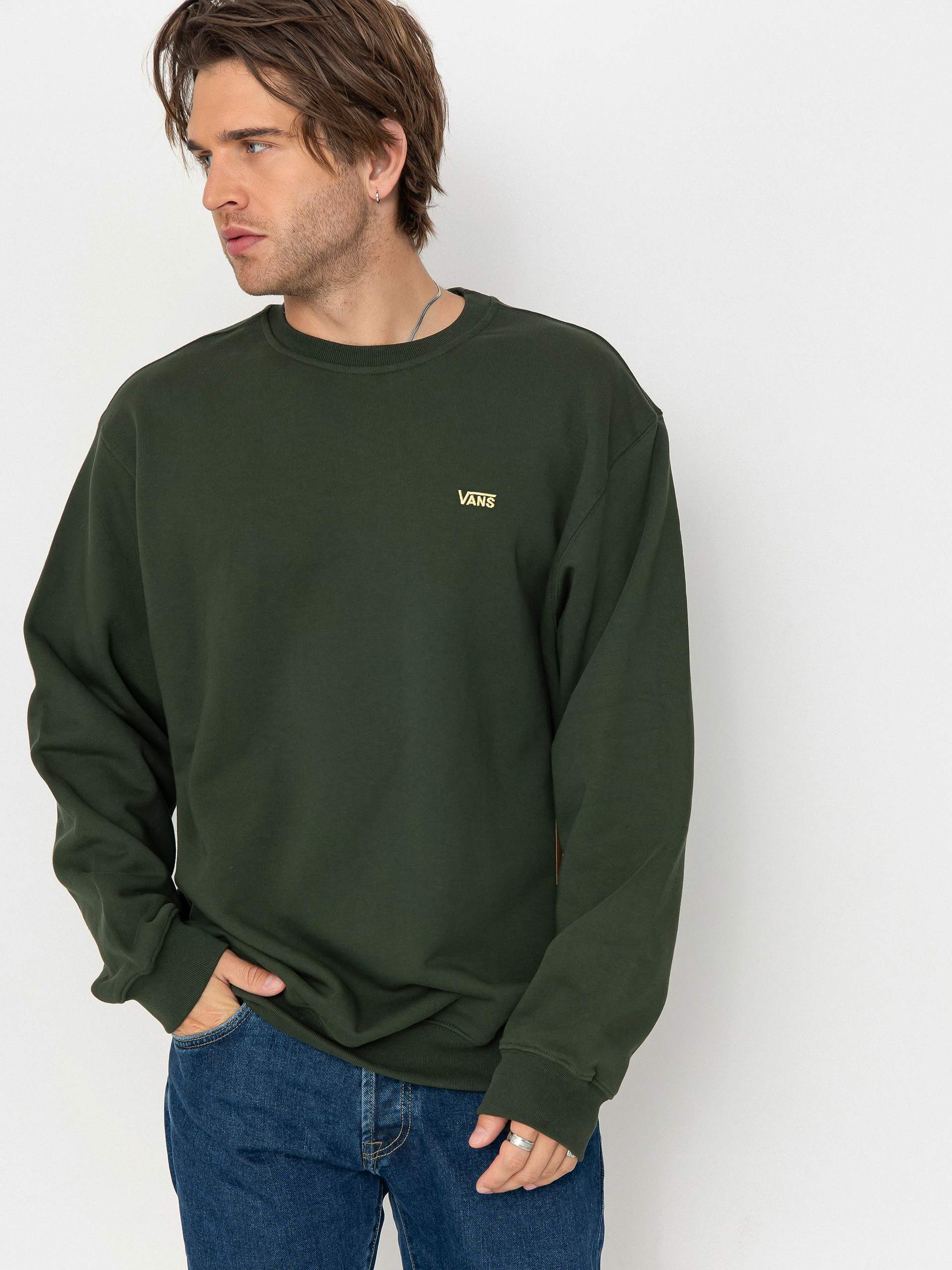 Hanorac Vans Left Chest II Loose Crew (dried kelp)