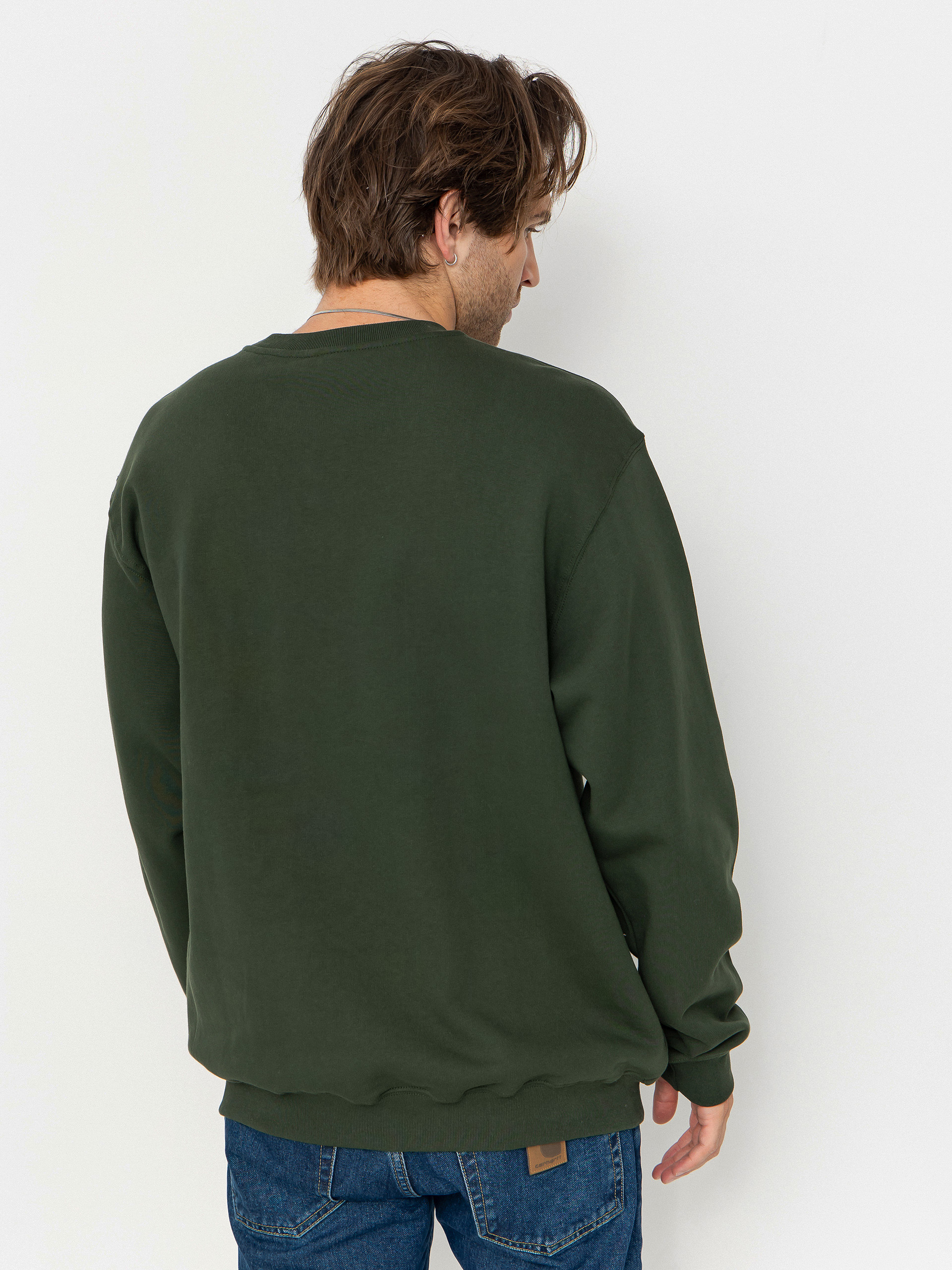 Hanorac Vans Left Chest II Loose Crew (dried kelp)