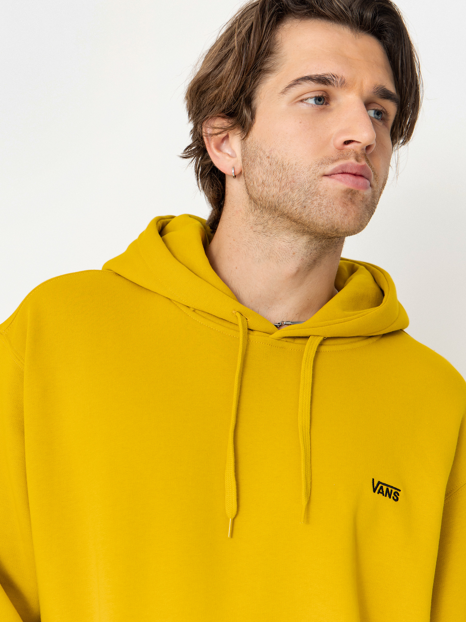 Hanorac cu glugă Vans Left Chest II Loose HD (heritage mustard)