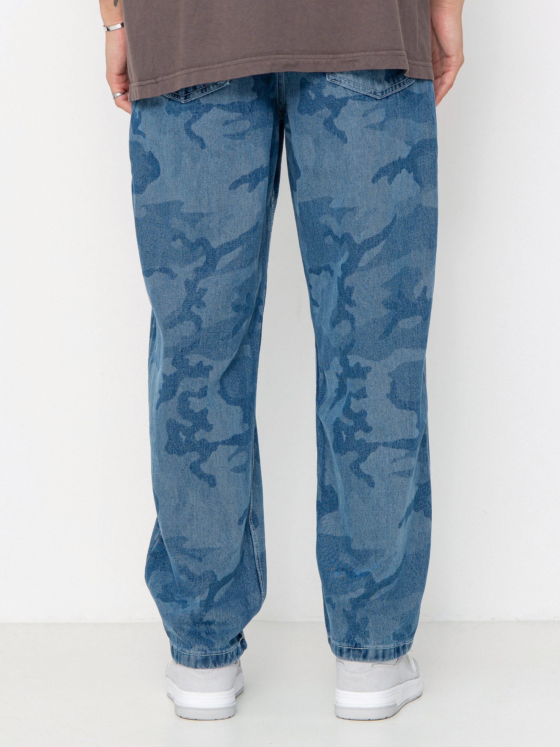 Pantaloni Vans Check 5 Loose Camo Printed Denim (stonewash/blue)