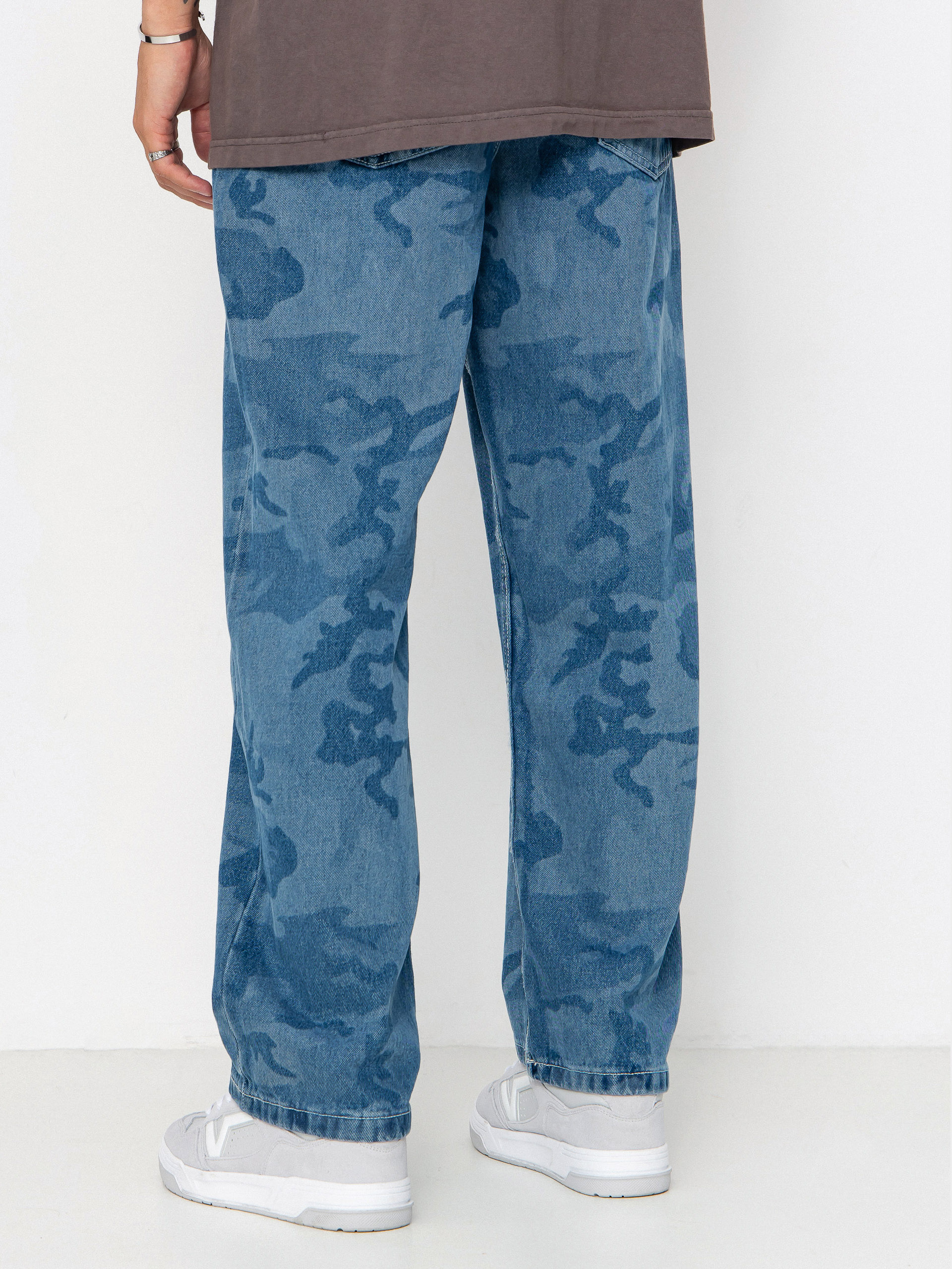 Pantaloni Vans Check 5 Loose Camo Printed Denim (stonewash/blue)