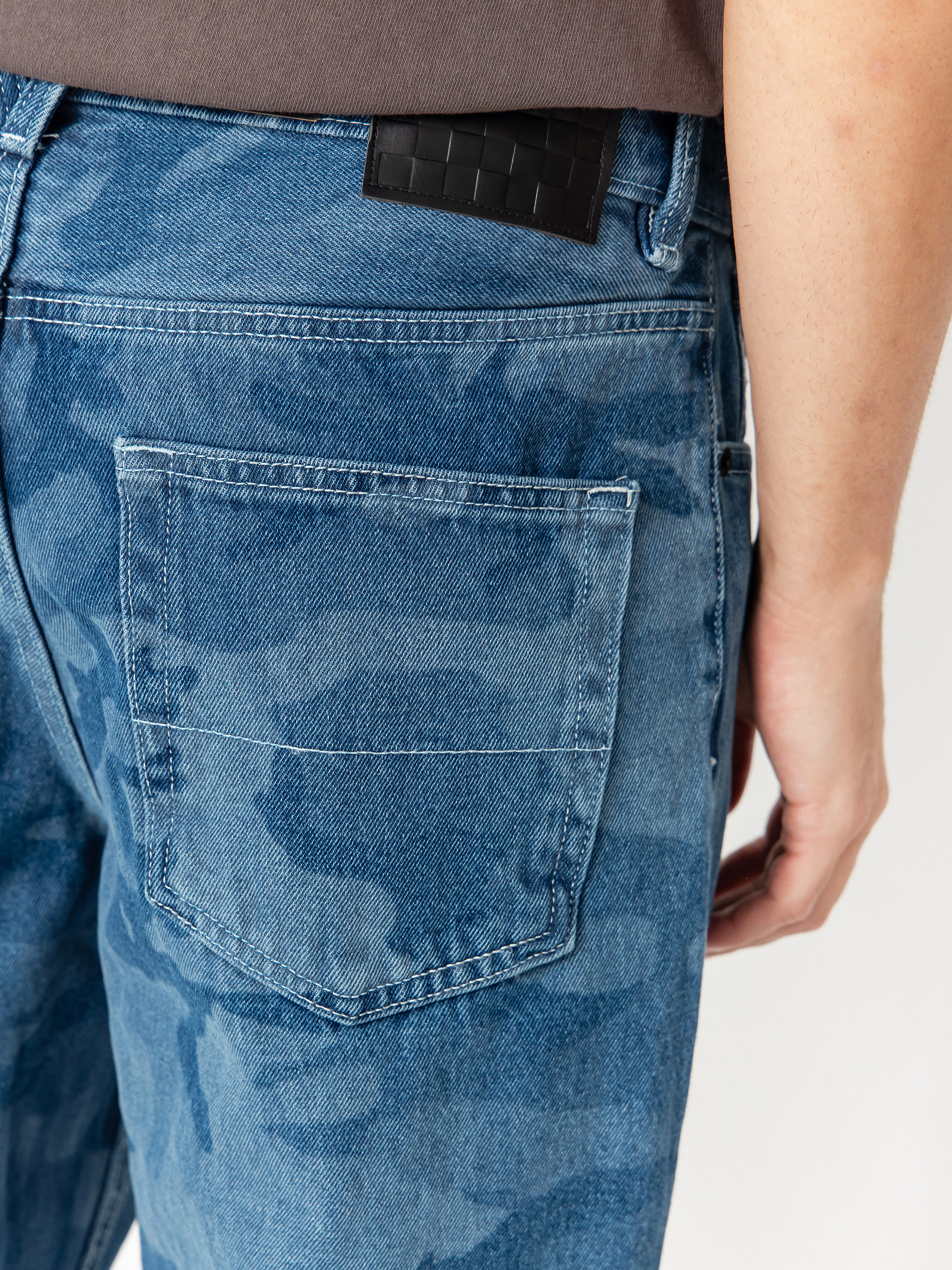 Pantaloni Vans Check 5 Loose Camo Printed Denim (stonewash/blue)