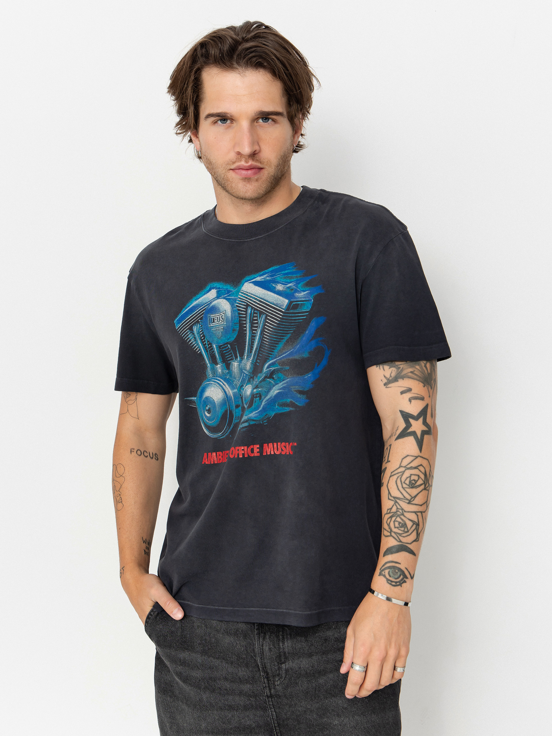 Tricou Deus Ex Machina Productive Hum (anthracite)