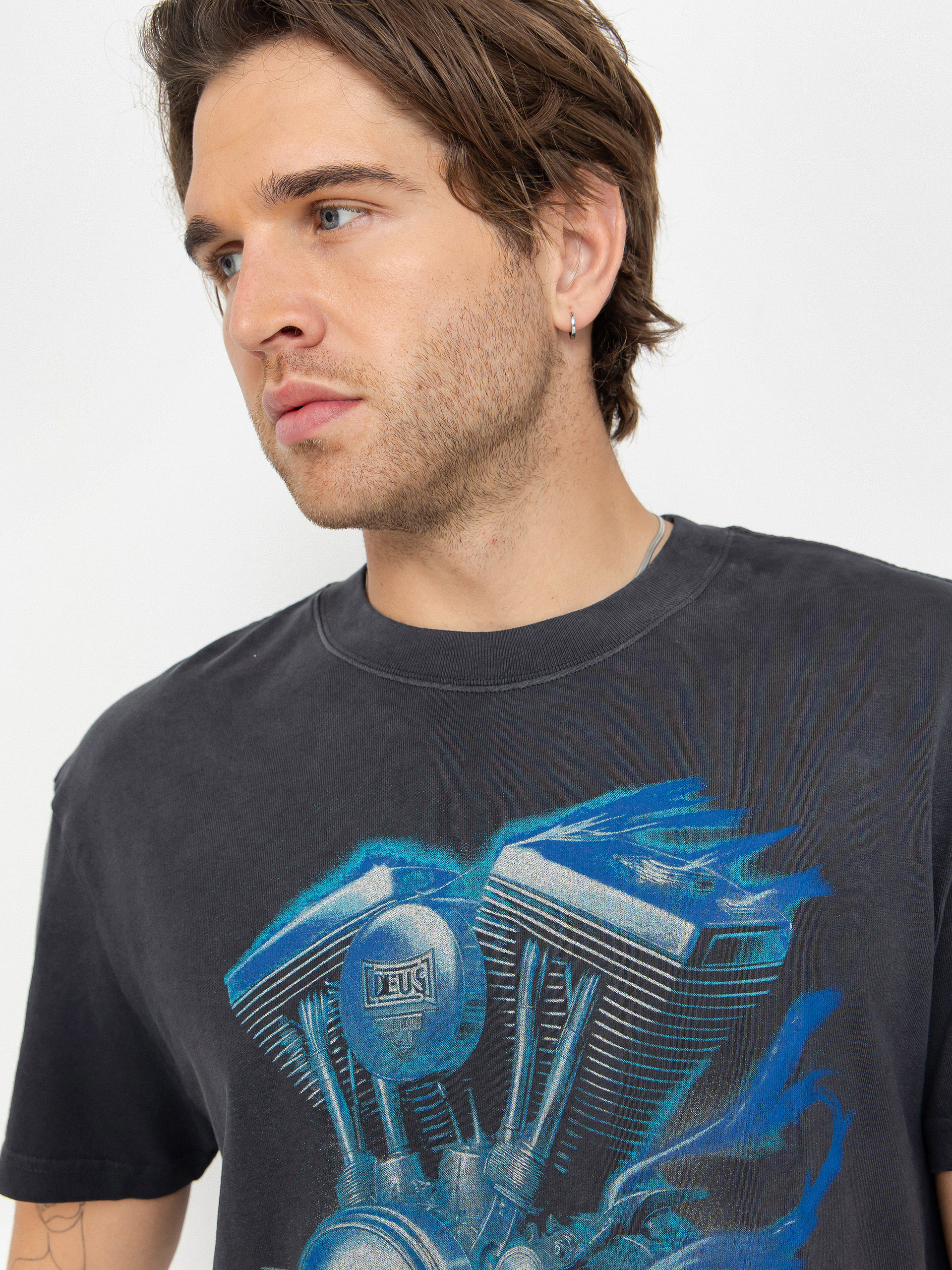 Tricou Deus Ex Machina Productive Hum (anthracite)