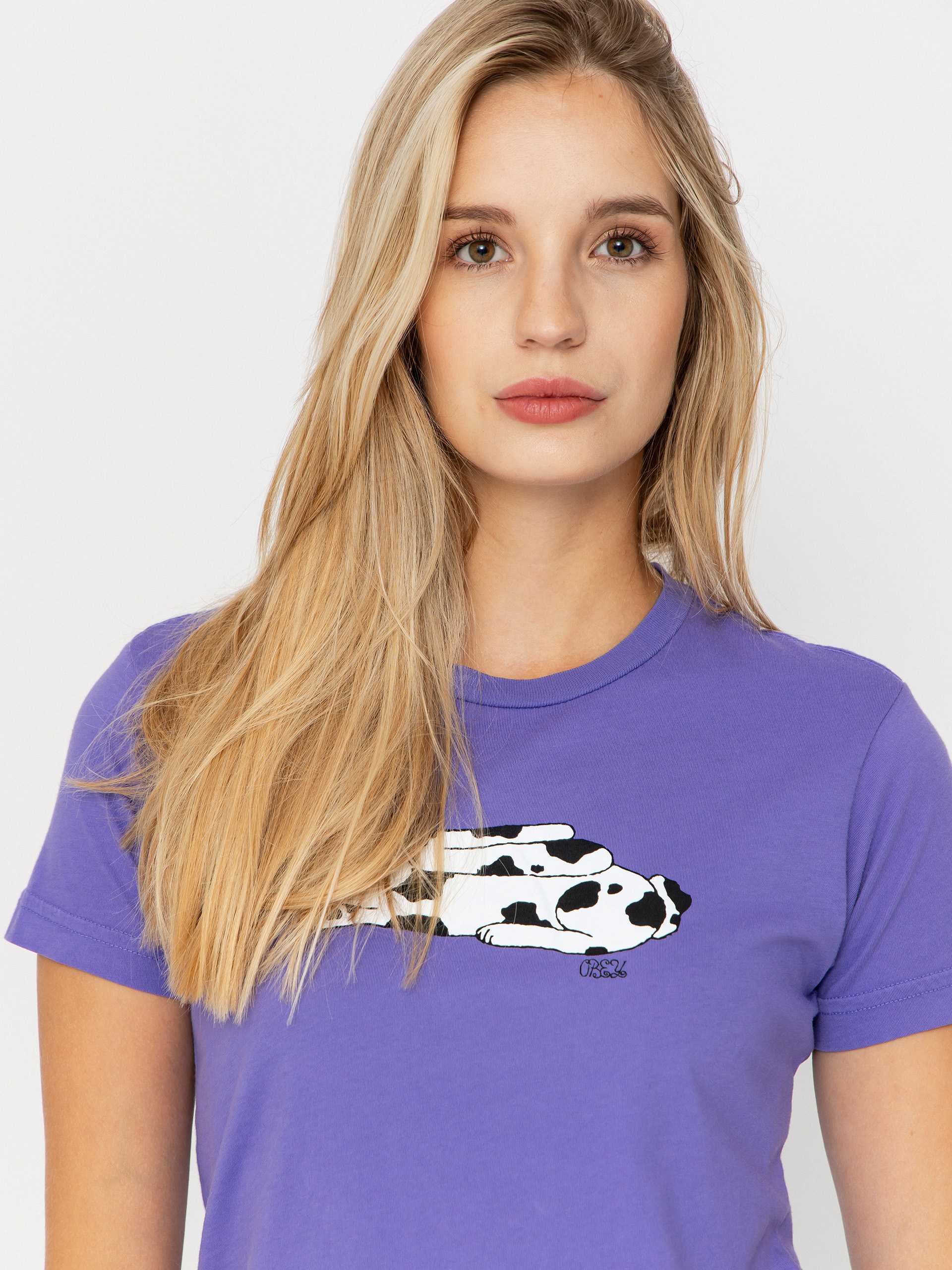 Tricou OBEY English Spot Bunny Wmn (purple opulence)