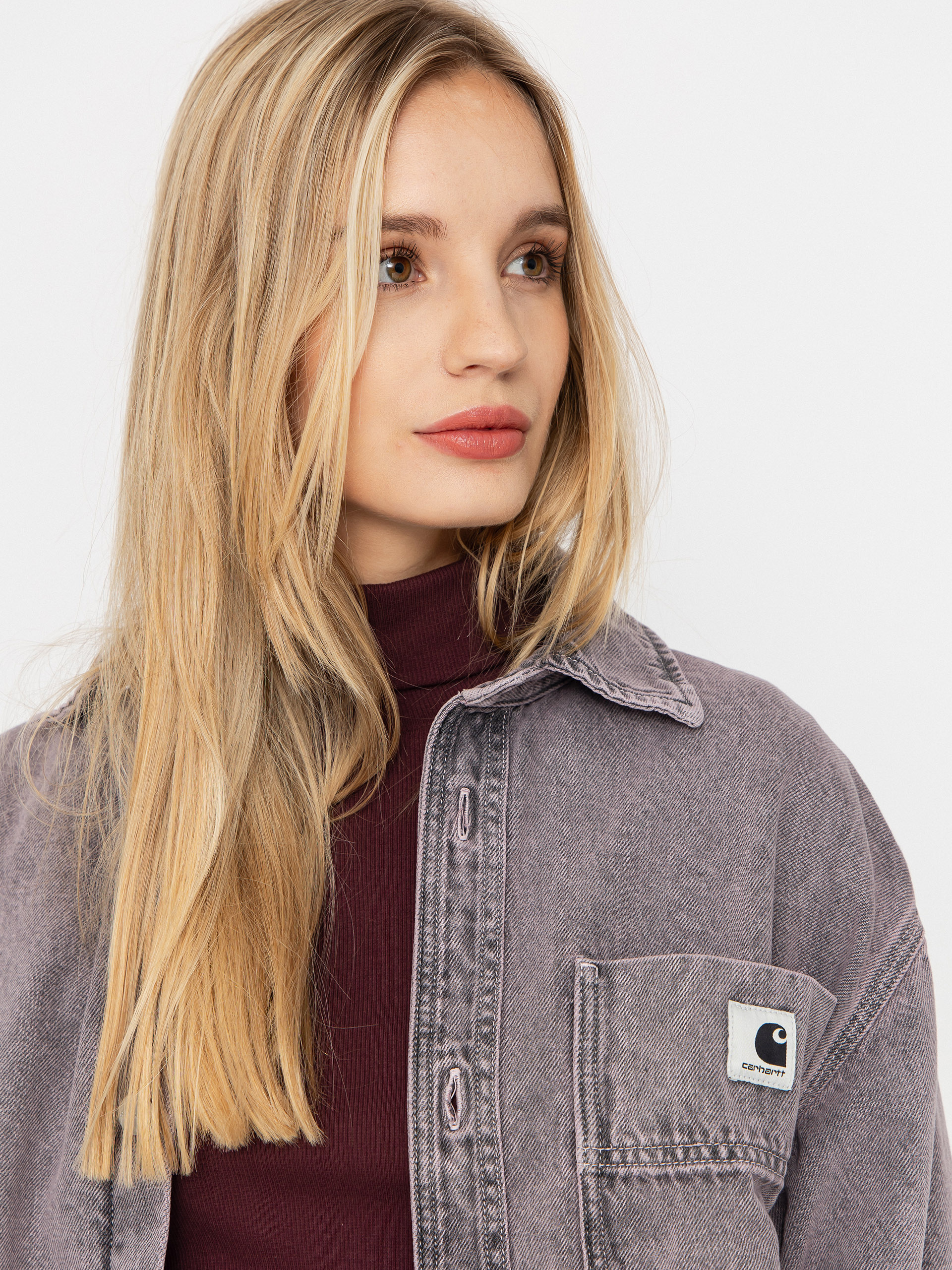 Geacă Carhartt WIP Georgia Wmn (black/hortensia/garment dyed)