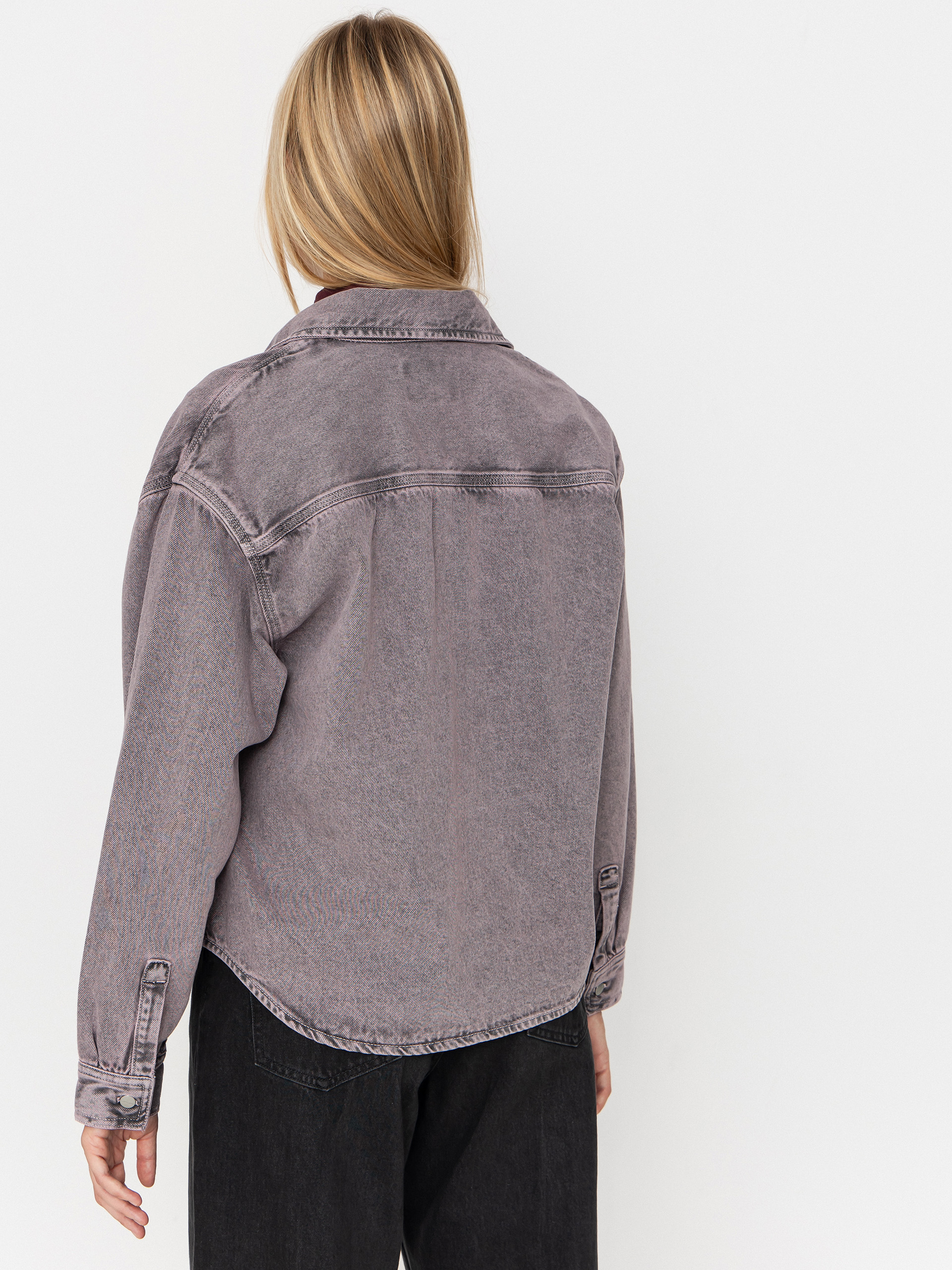 Geacă Carhartt WIP Georgia Wmn (black/hortensia/garment dyed)