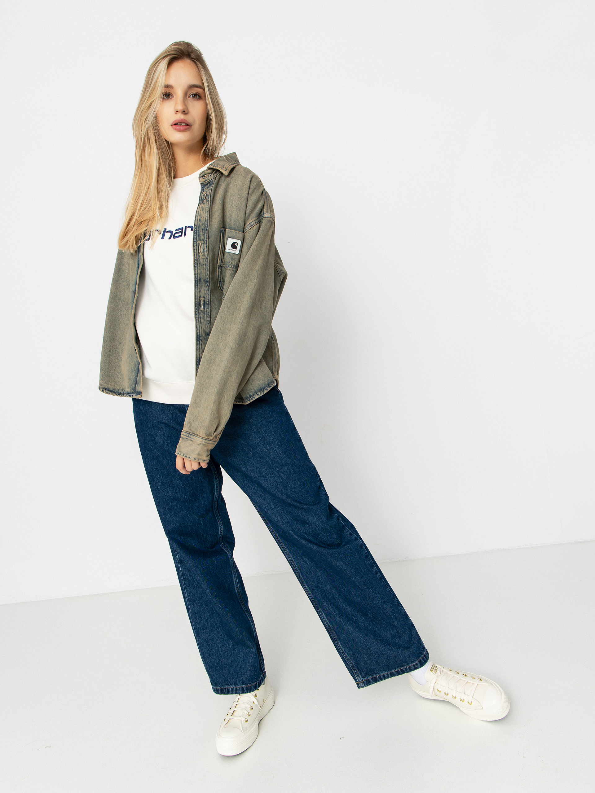 Geacu0103 Carhartt WIP Georgia Wmn (blue/leather/garment dyed)