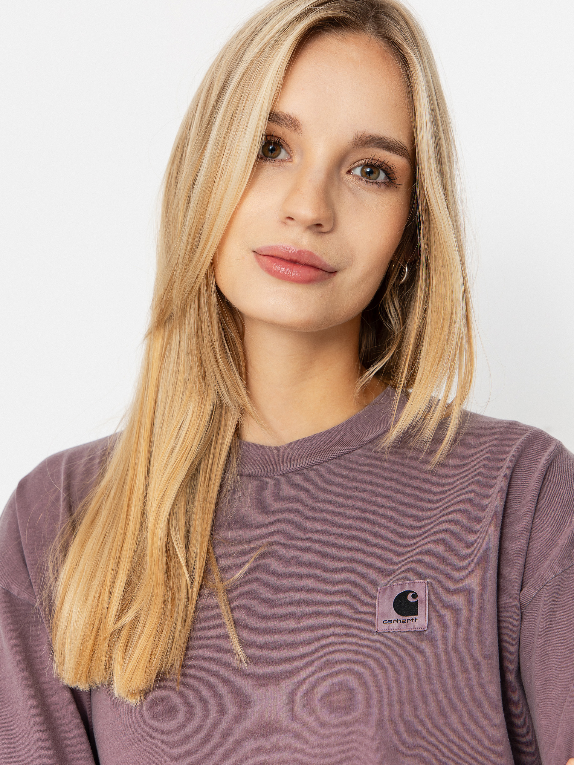 Tricou Carhartt WIP Nelson Wmn (phlox/garment dyed)