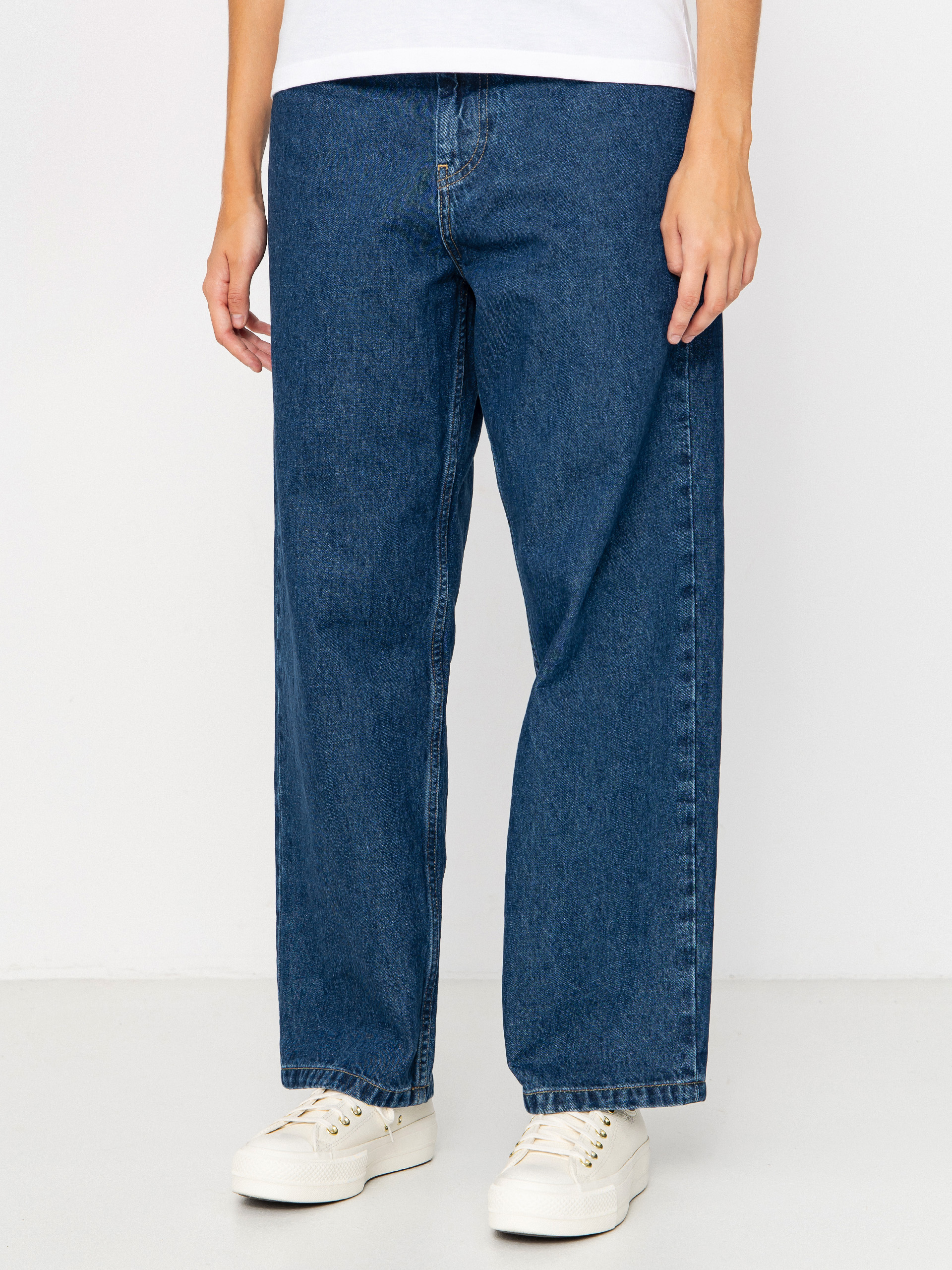 Pantaloni Carhartt WIP Brandon Wmn (blue/stone washed)