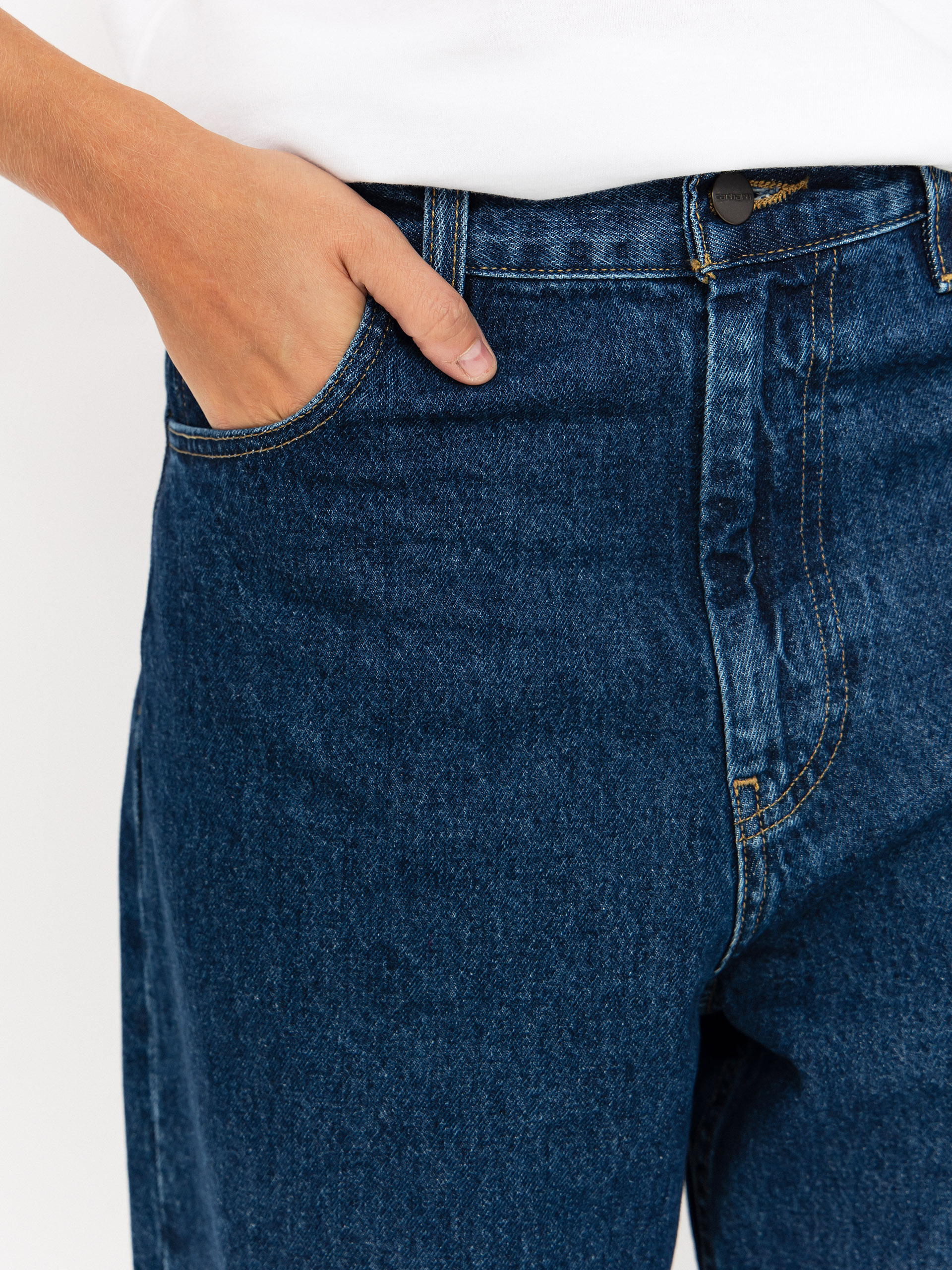 Pantaloni Carhartt WIP Brandon Wmn (blue/stone washed)