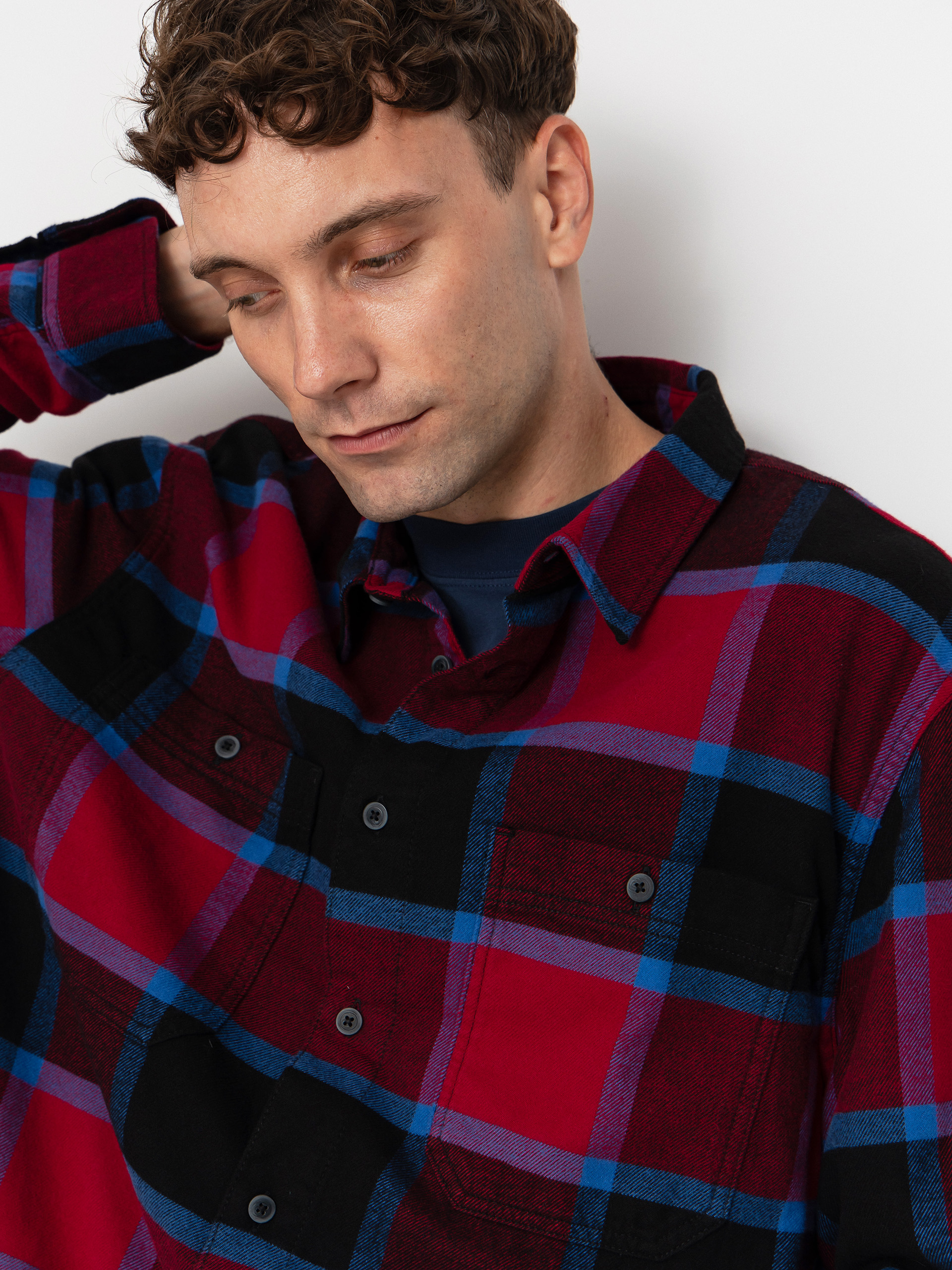 Cămașă Vans Larkspur Plaid Flannel (bordeaux/black)
