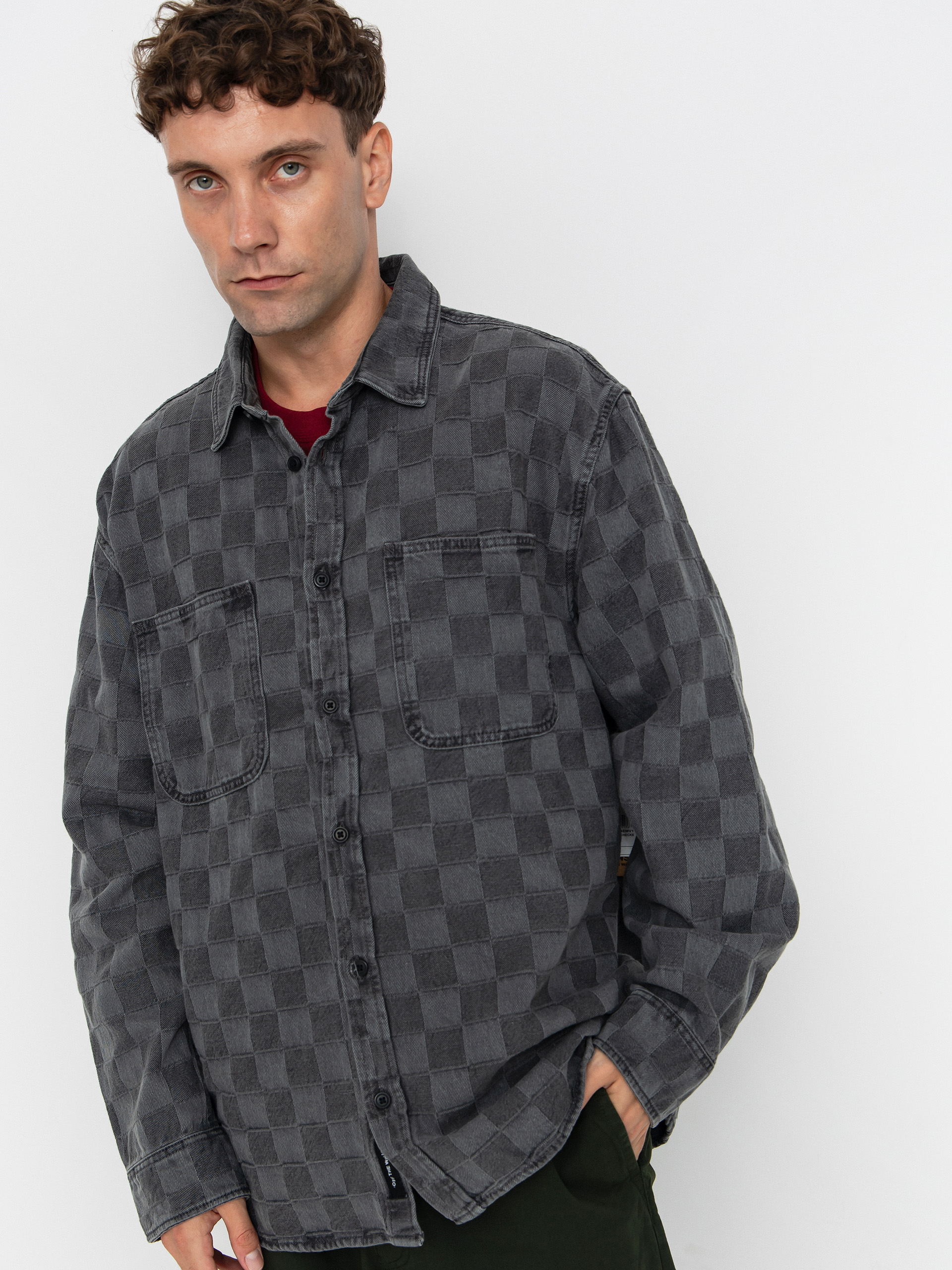 Cămașă Vans Hastings Checkerboard Denin Ls Woven (faded black)