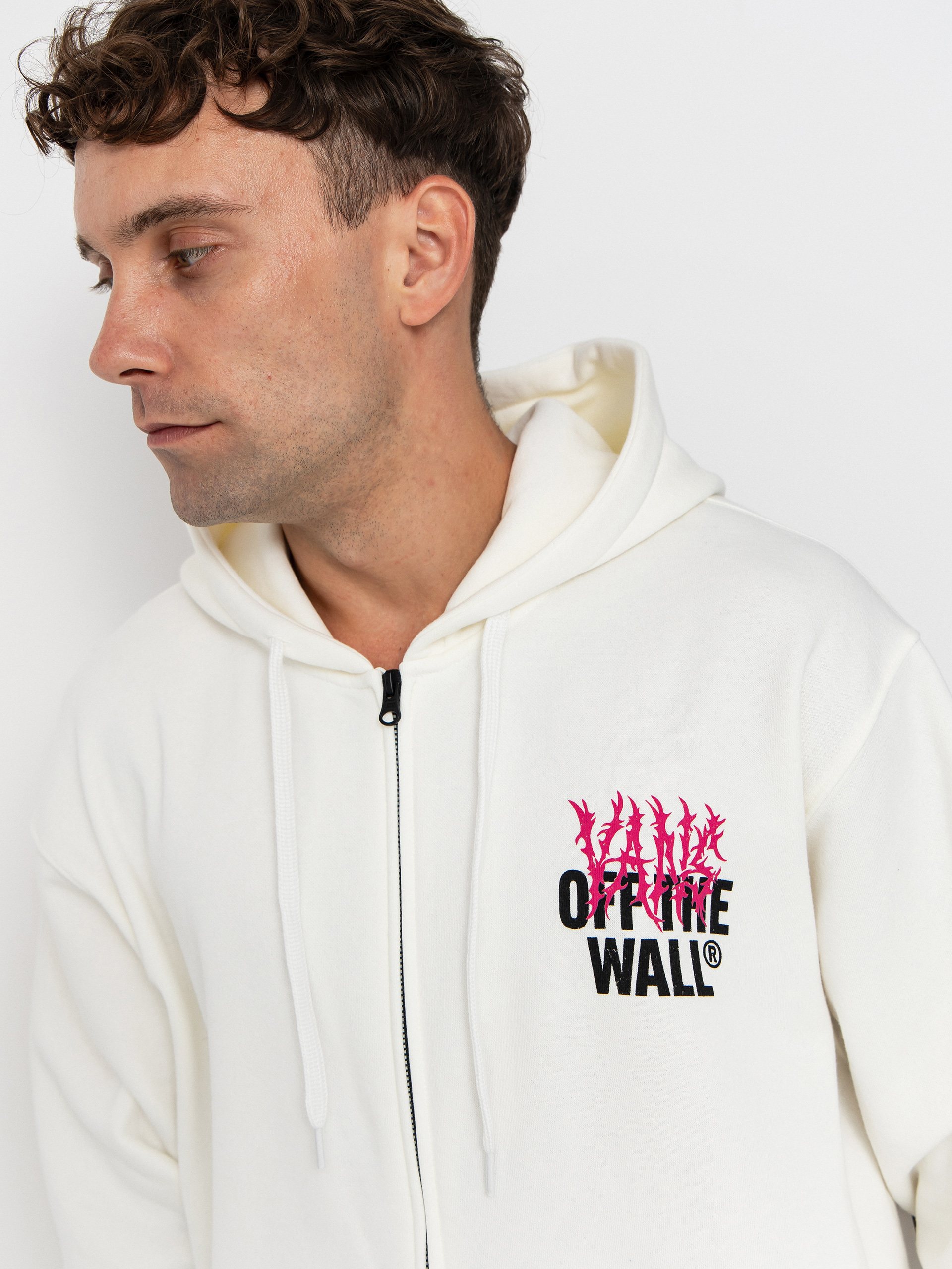 Hanorac Vans Metal Wall Full Zip - alb (mountain essentials