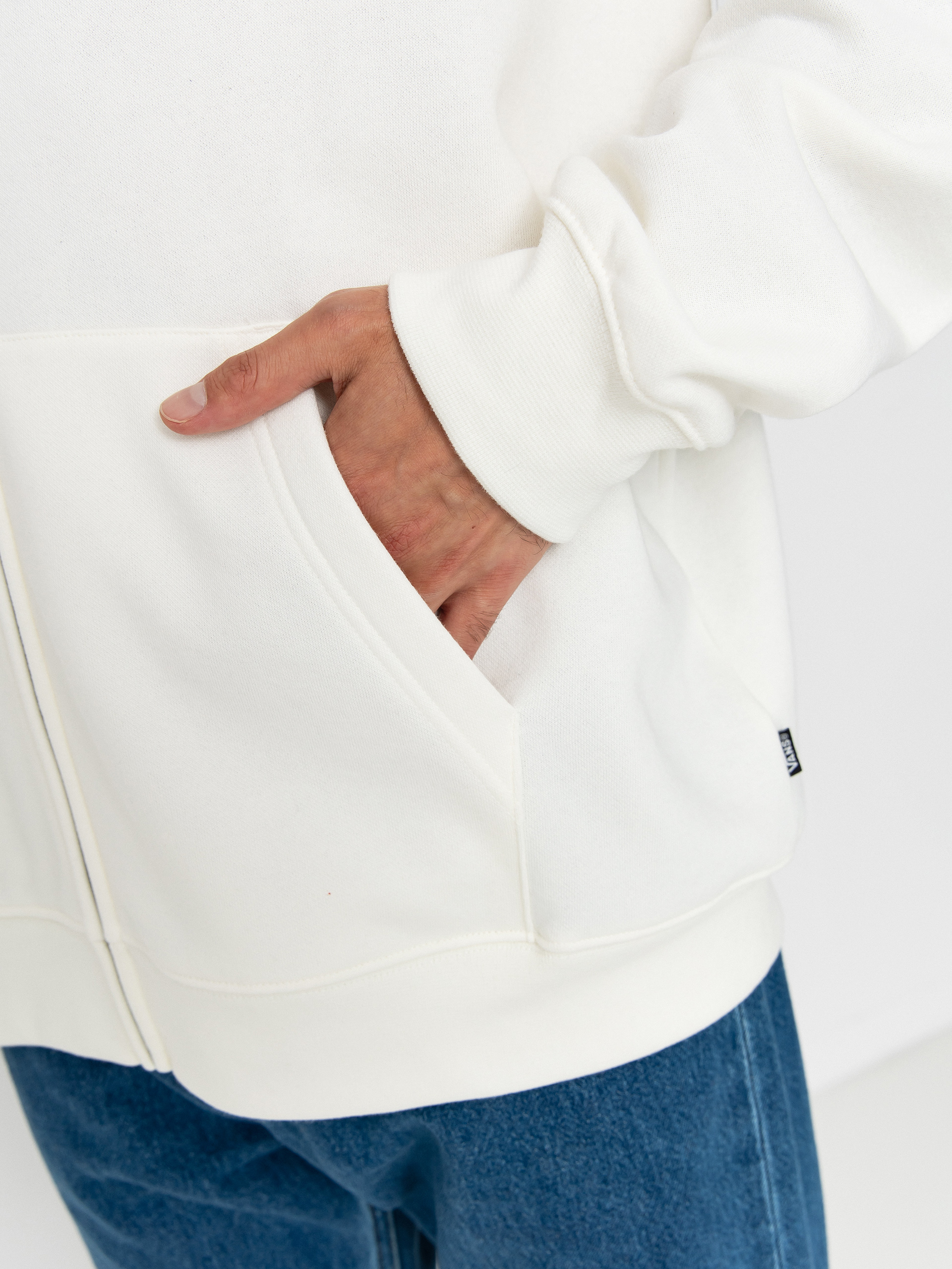 Hanorac Vans Metal Wall Full Zip - alb (mountain essentials