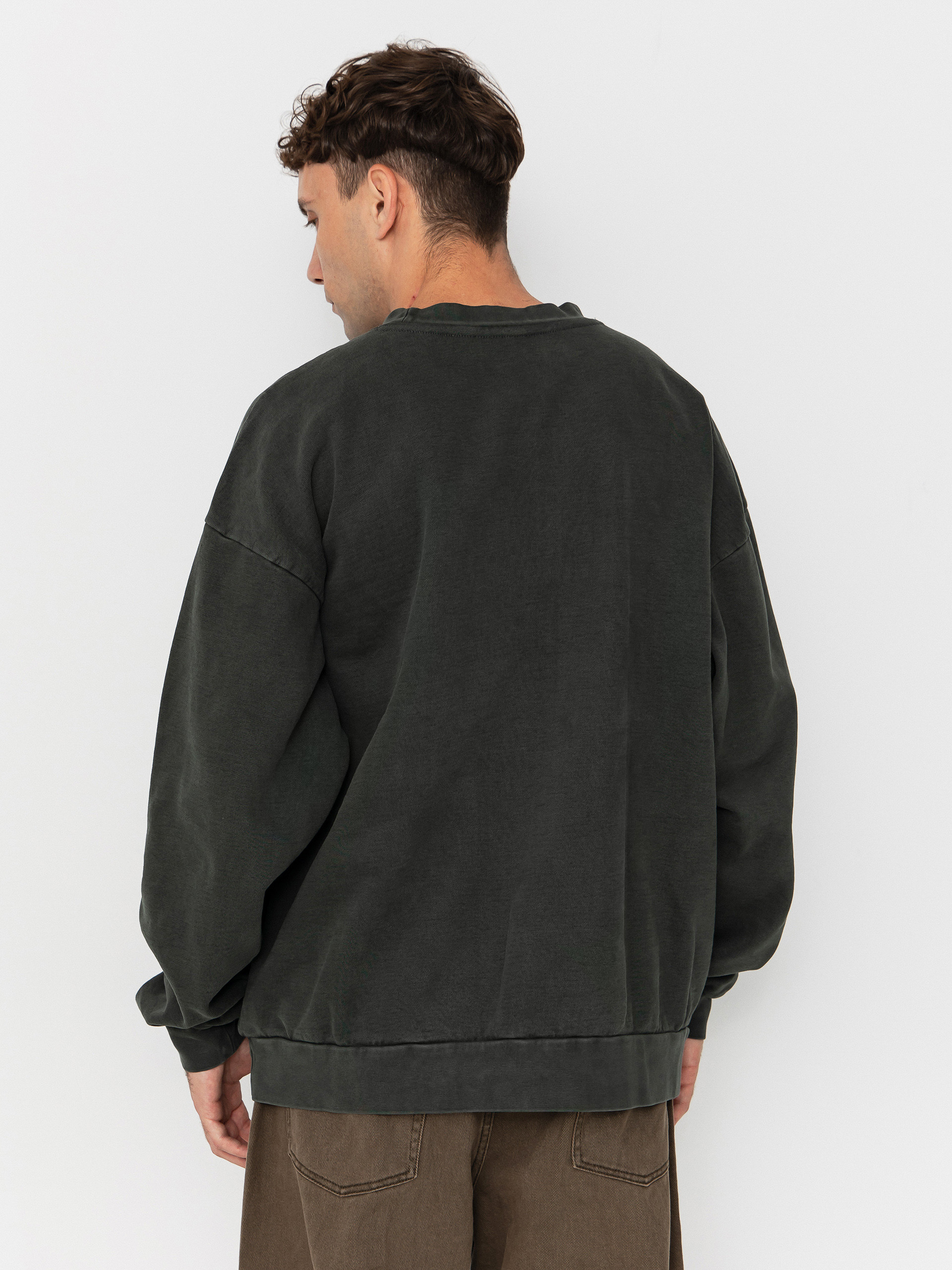 Hanorac OBEY Lowercase Pigment Crew (pigment pirate black)