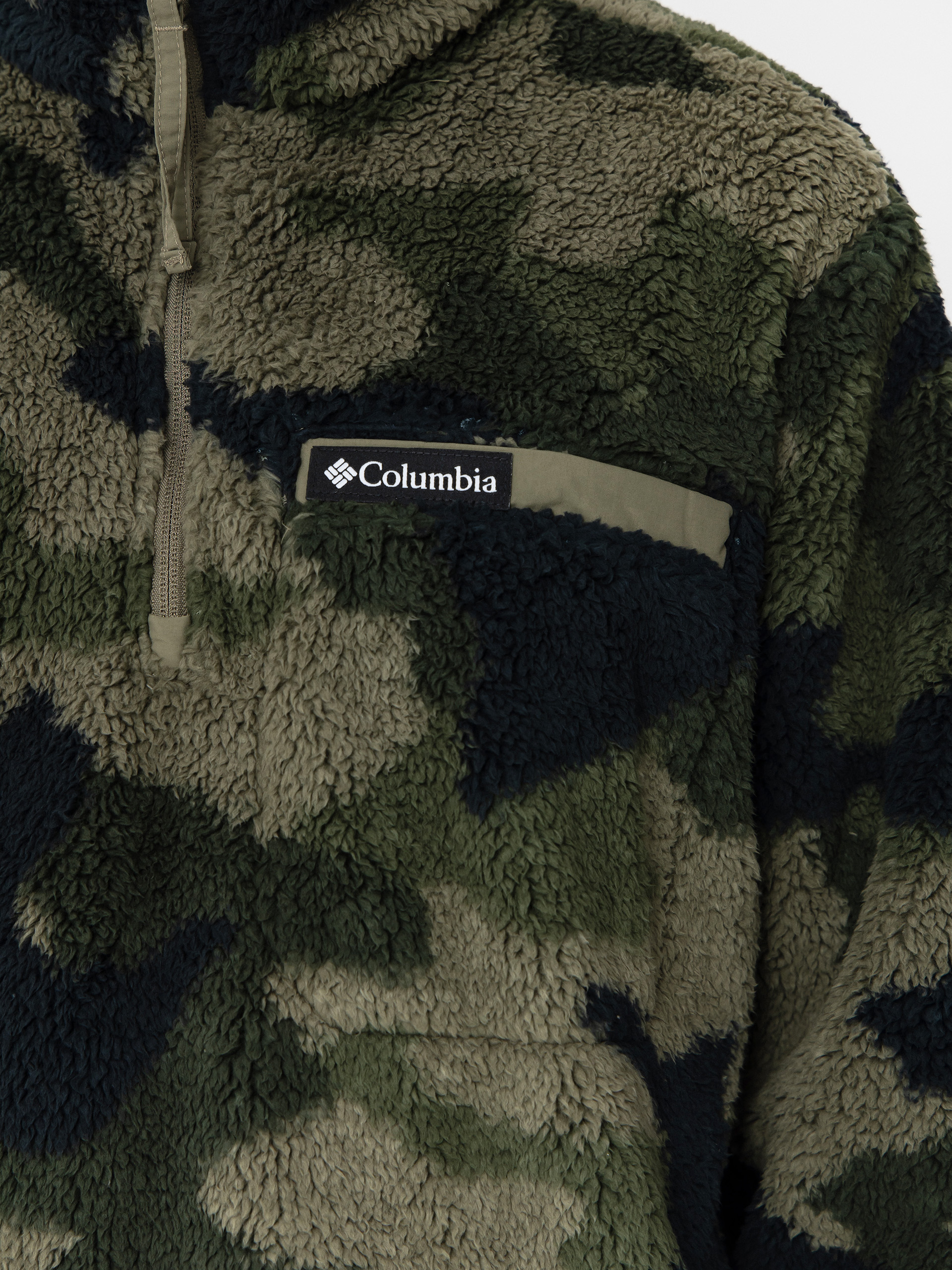 Pentru bărbați Hanorac din fleece Columbia Rugged Ridge High Pile Half Zip (stone green mod camo)