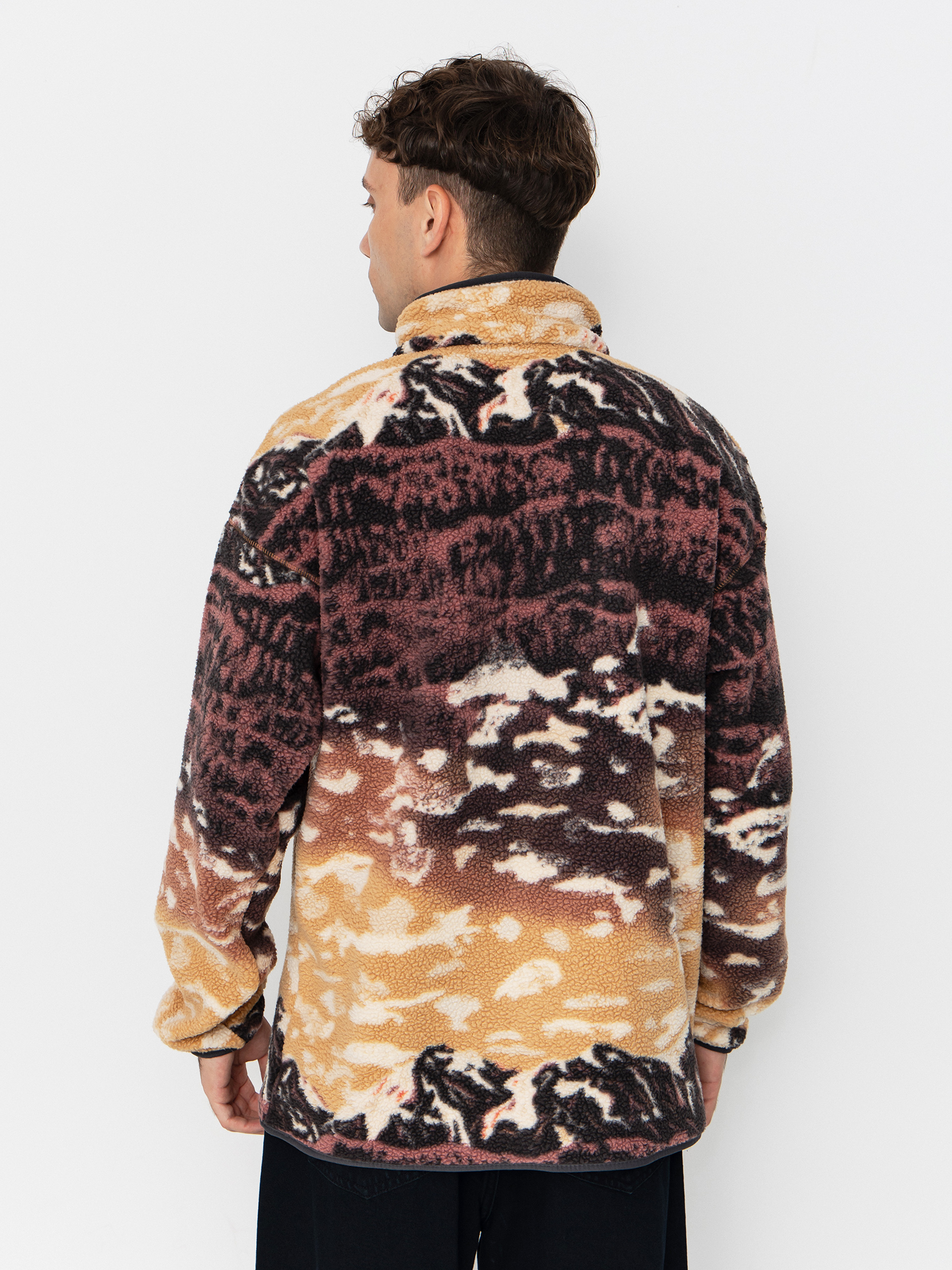 Pentru bărbați Hanorac din fleece Columbia Helvetia II Printed Half Snap (camel brown sisters)