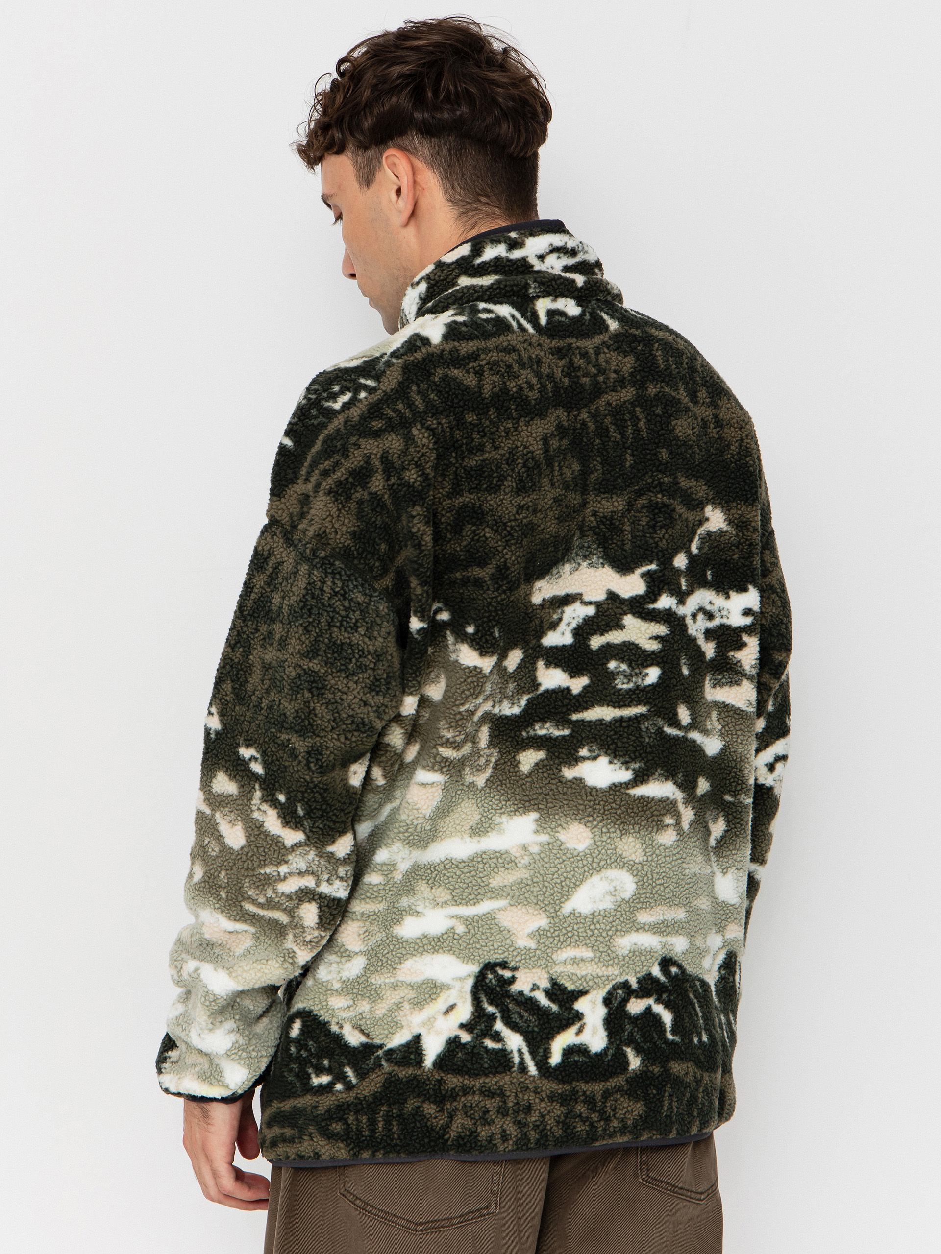 Pentru bărbați Hanorac din fleece Columbia Helvetia II Printed Half Snap (safari sisters)