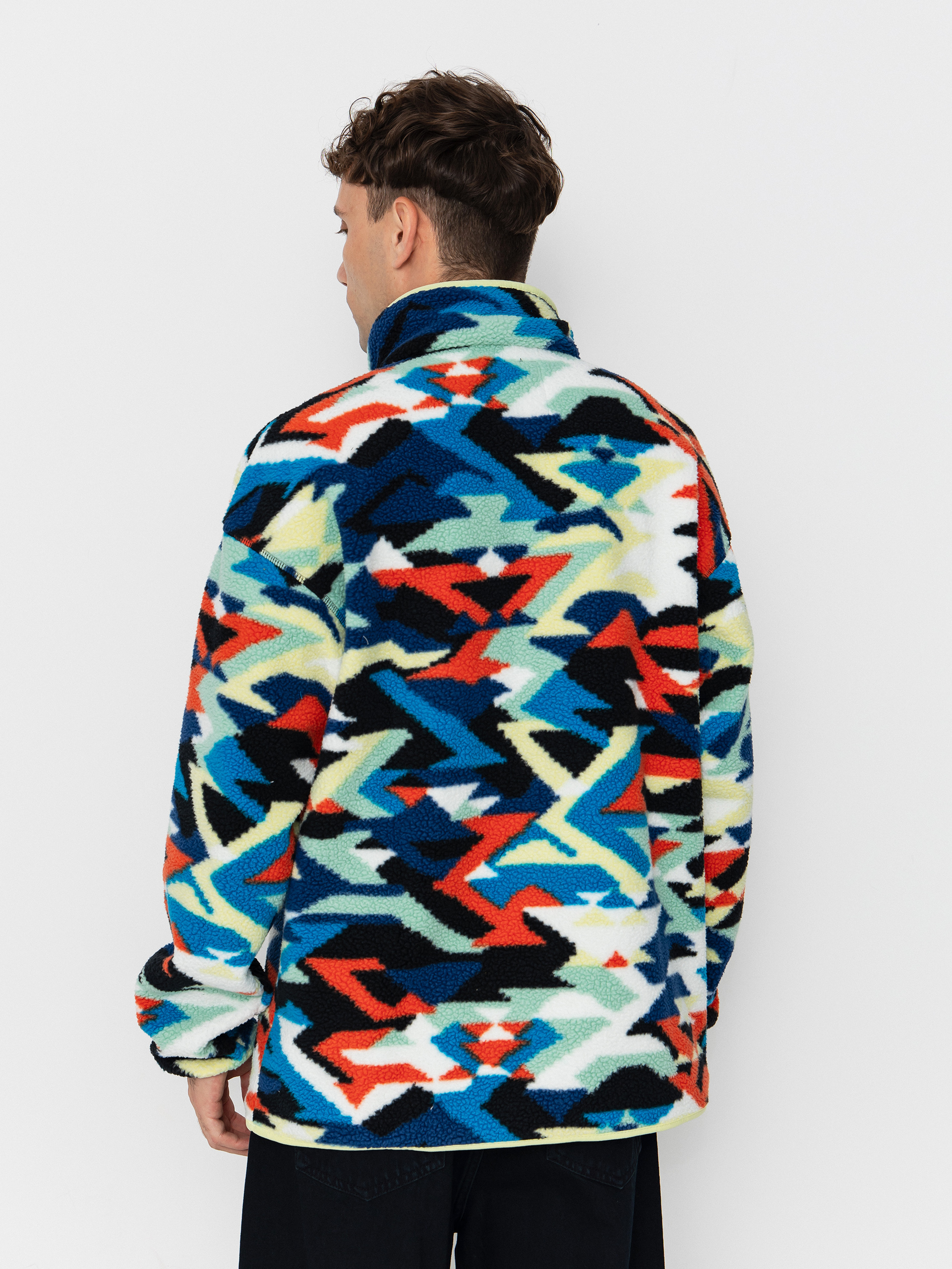 Pentru bărbați Hanorac din fleece Columbia Helvetia II Printed Half Snap (compass blue reflections)