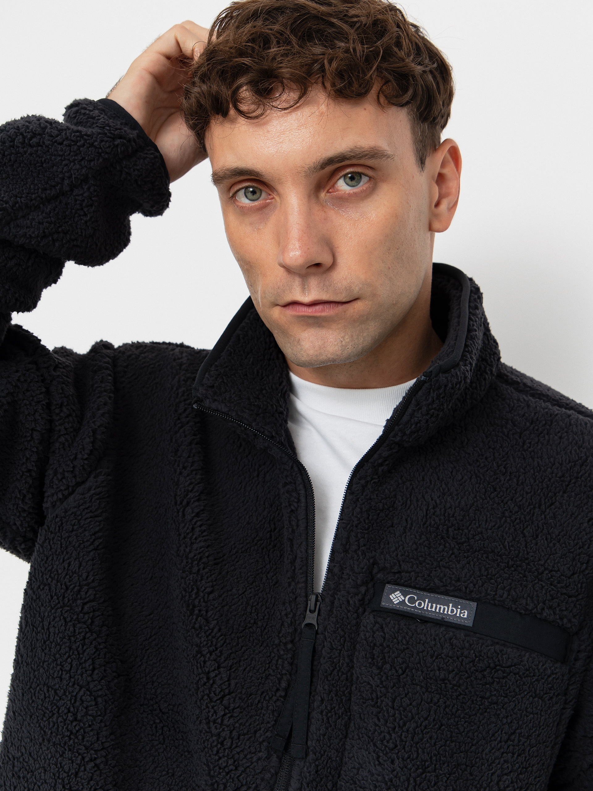 Pentru bărbați Hanorac din fleece Columbia Rugged Ridge High Pile Full Zip (black)