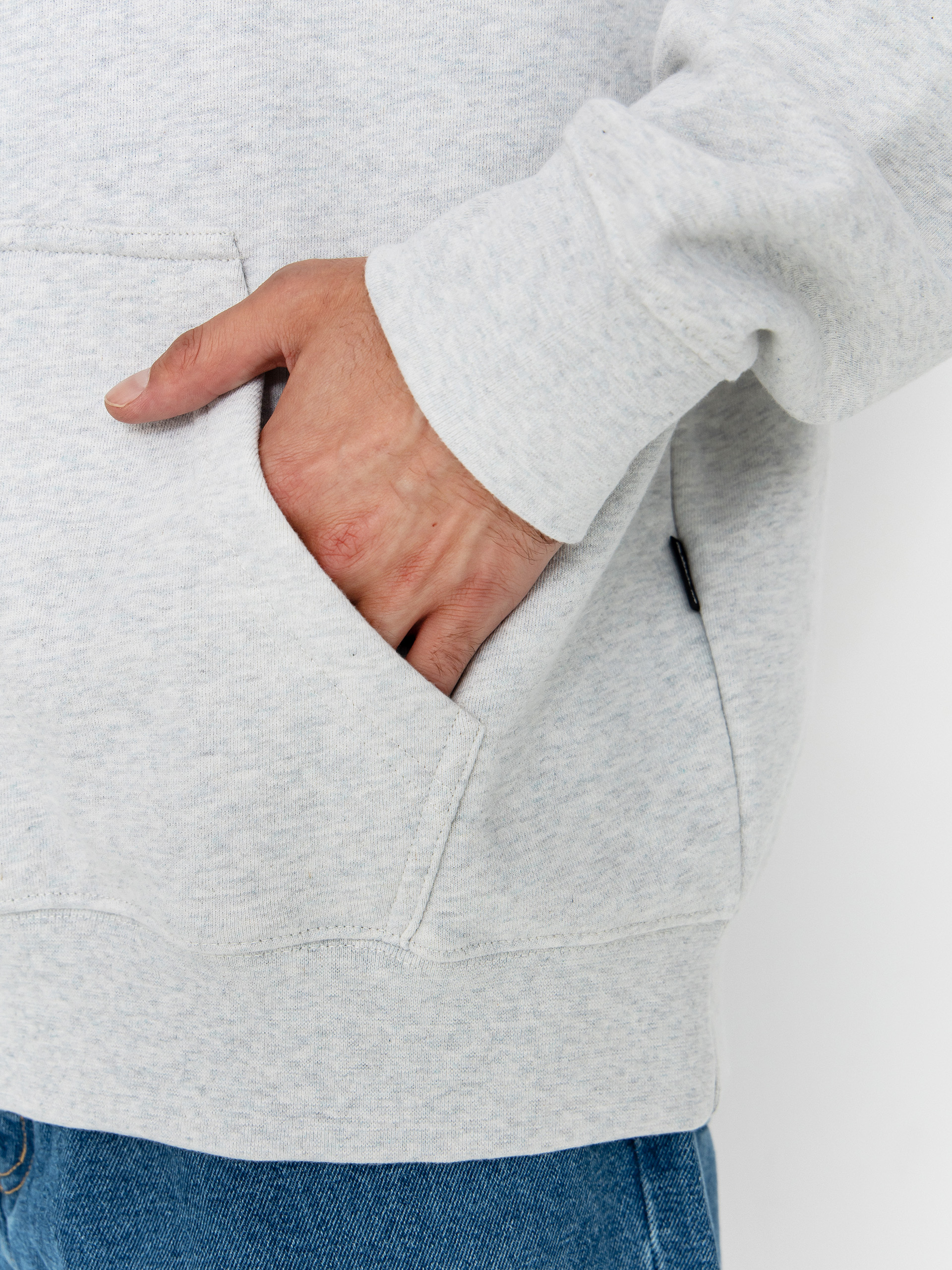 Hanorac cu glugă Quiksilver Dna HD (light grey heather)