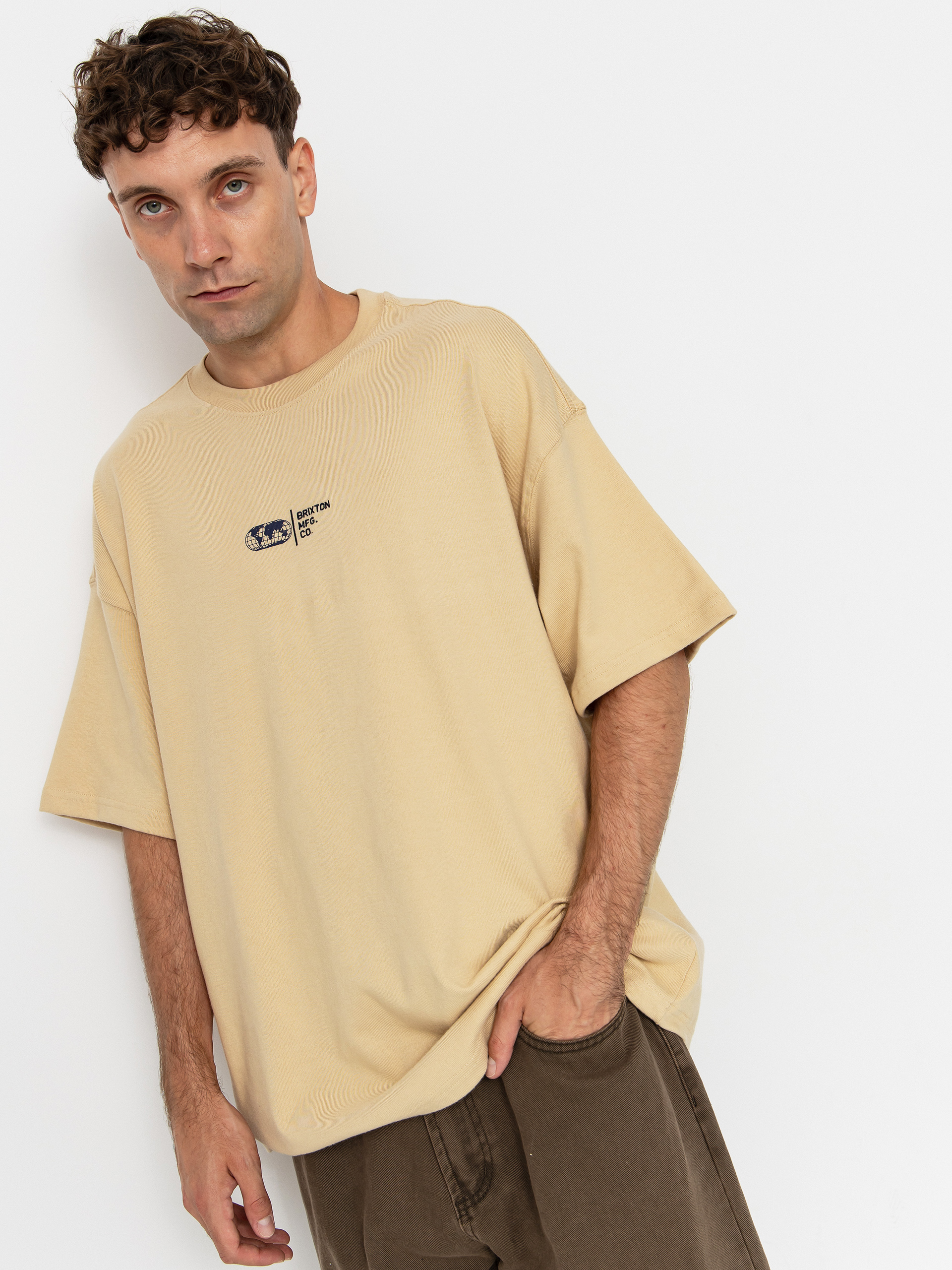 Tricou Brixton Union Hw Relaxed (cream classic wash)