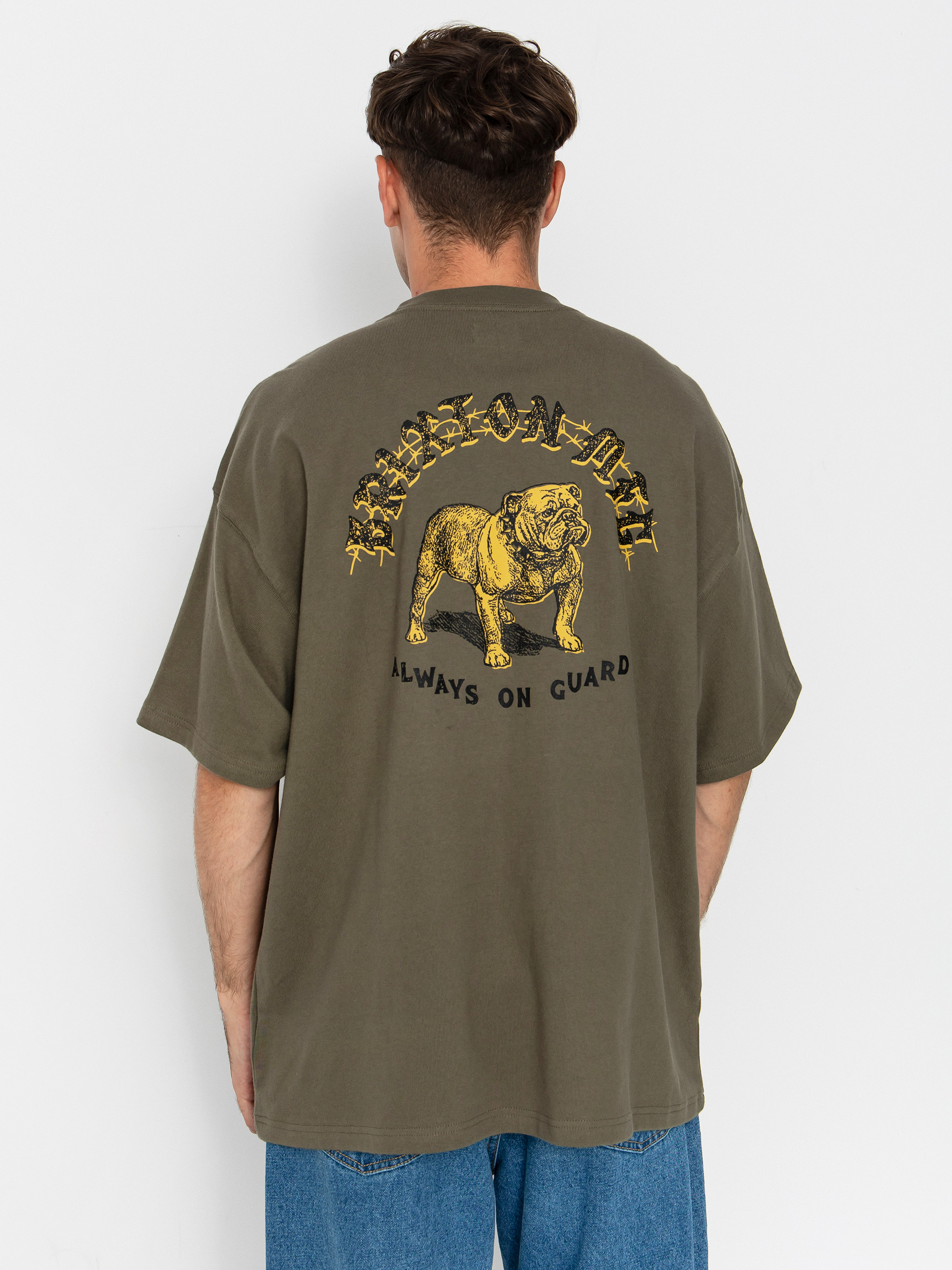 Tricou Brixton Bauer Hw Relaxed (olive surplus classic wash)