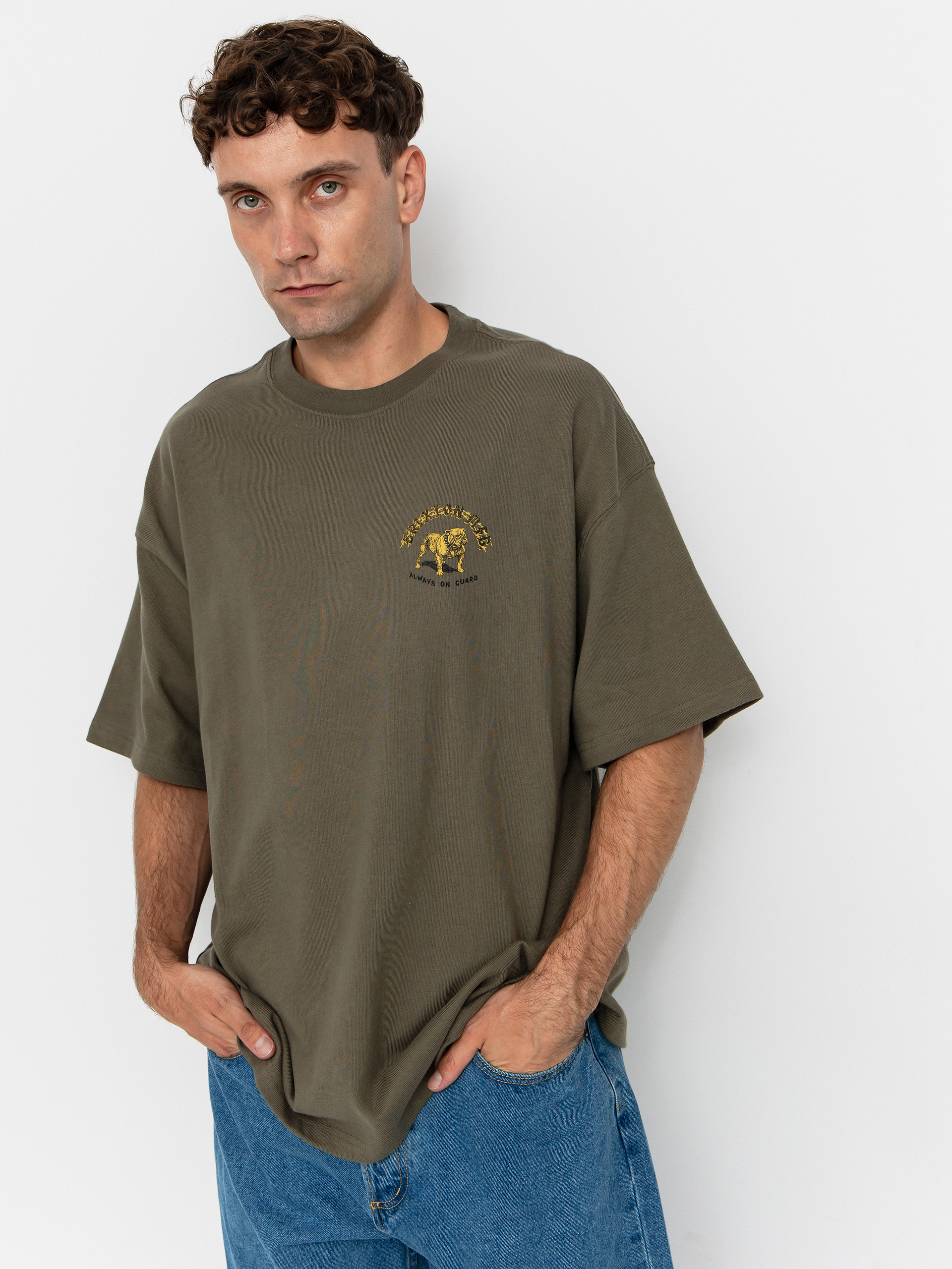 Tricou Brixton Bauer Hw Relaxed (olive surplus classic wash)