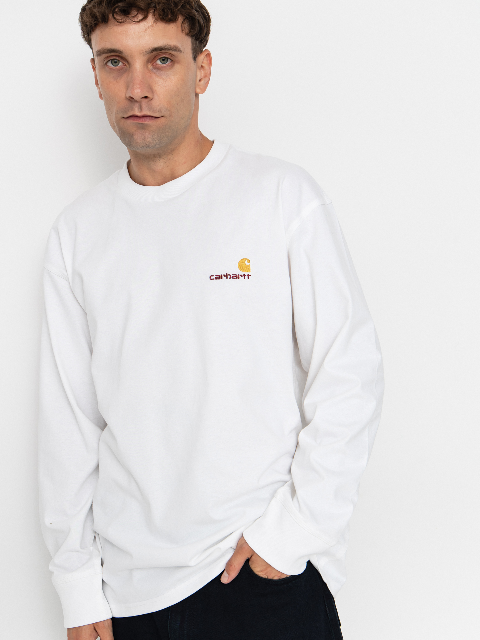 Longsleeve Carhartt WIP American Script (white)