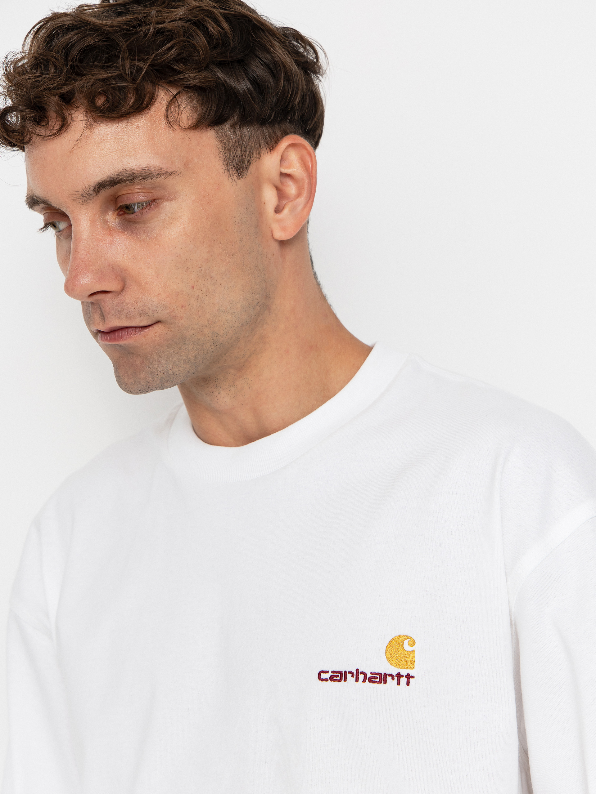 Longsleeve Carhartt WIP American Script (white)