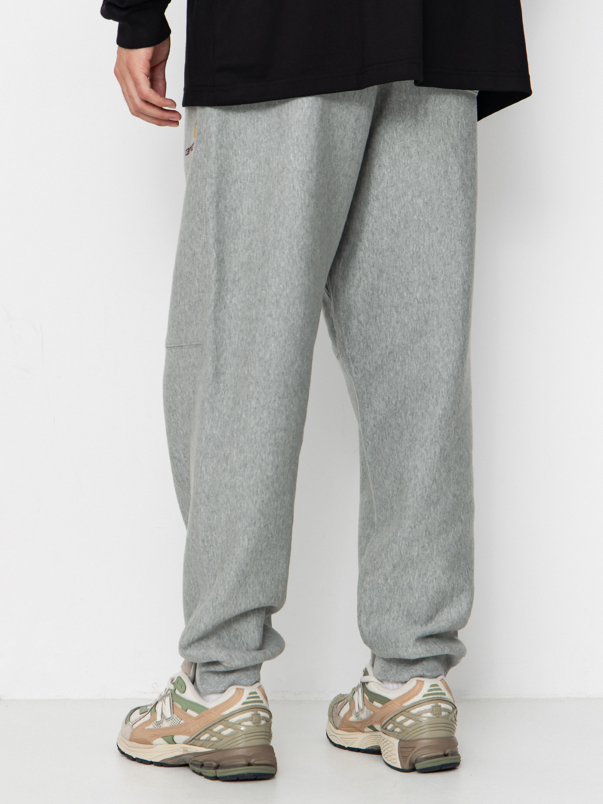 Pantaloni Carhartt WIP American Script Jogging (grey heather)