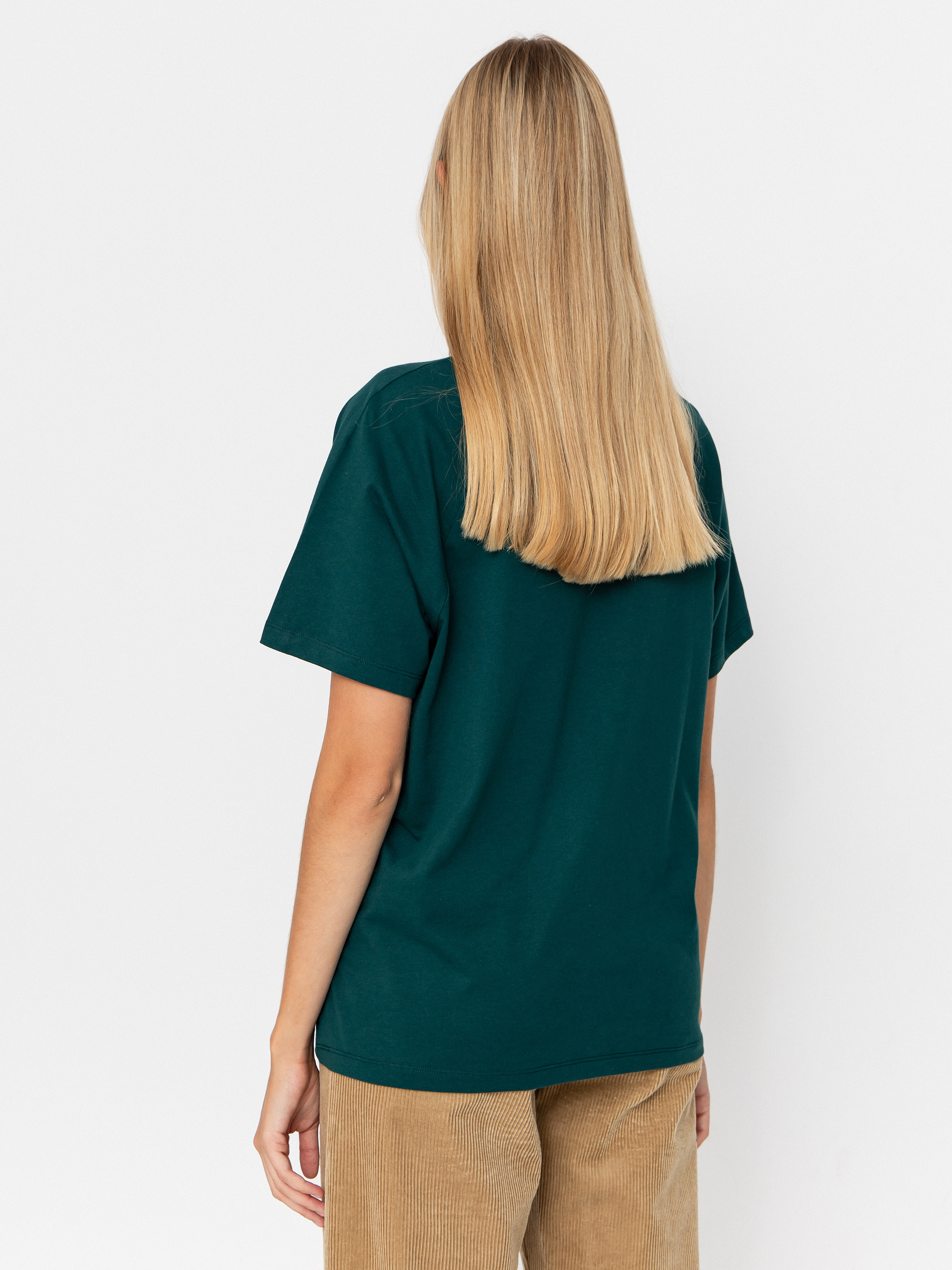 Tricou Carhartt WIP Signature Wmn (dark fir/glassy pink)