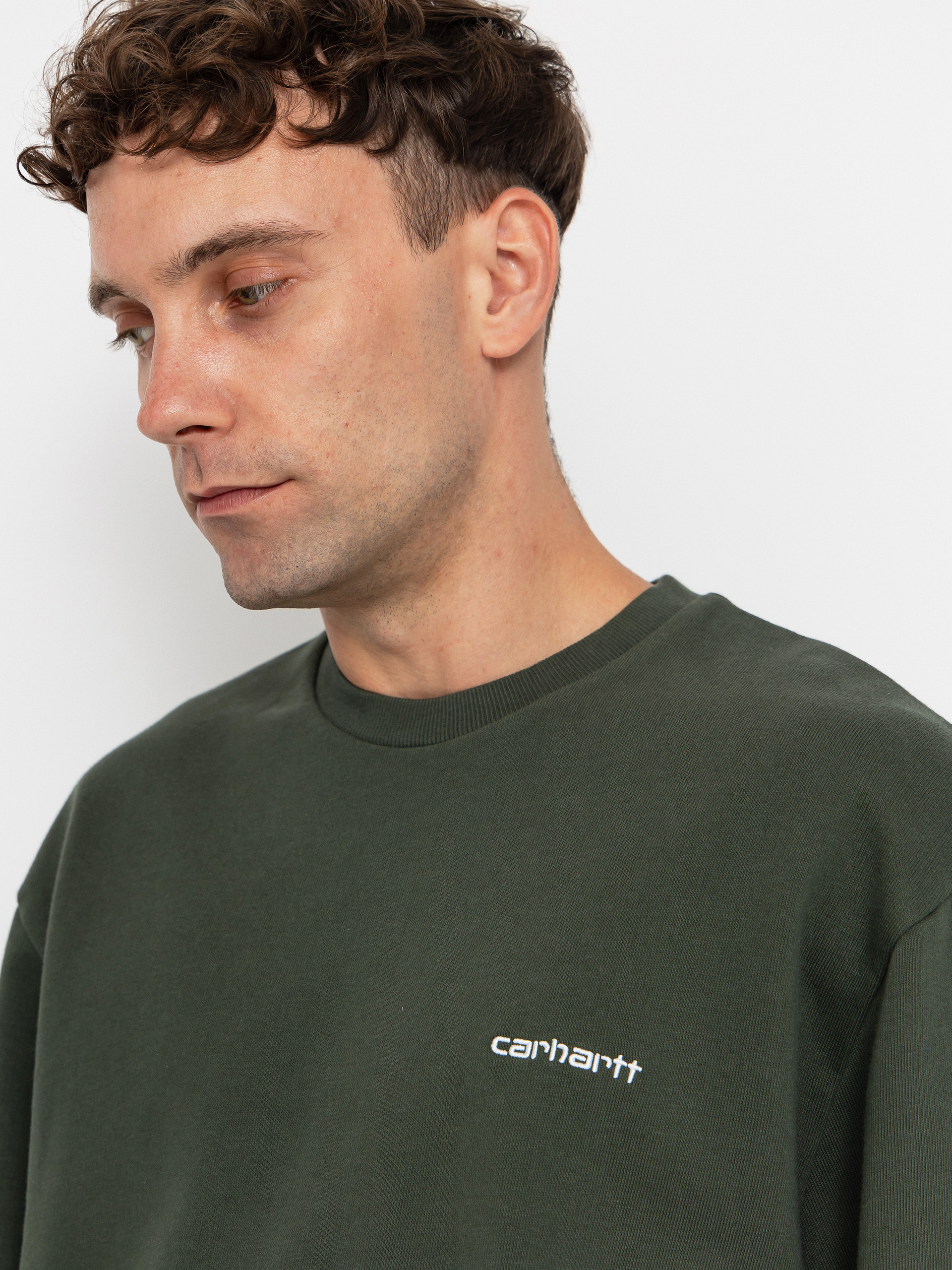 Hanorac Carhartt WIP Script Embroidery (opuntia/white)