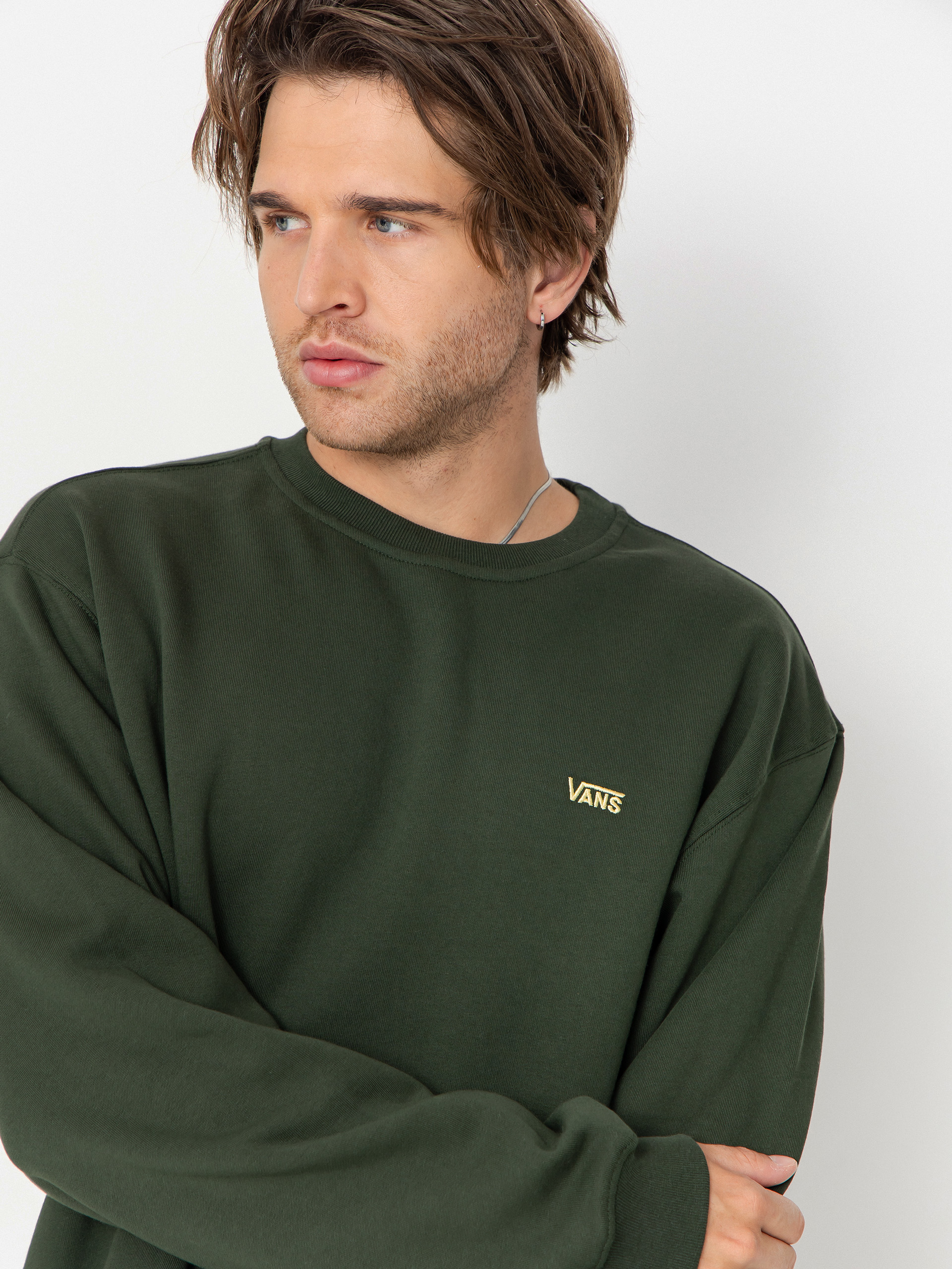 Hanorac Vans Left Chest II Loose Crew (dried kelp)