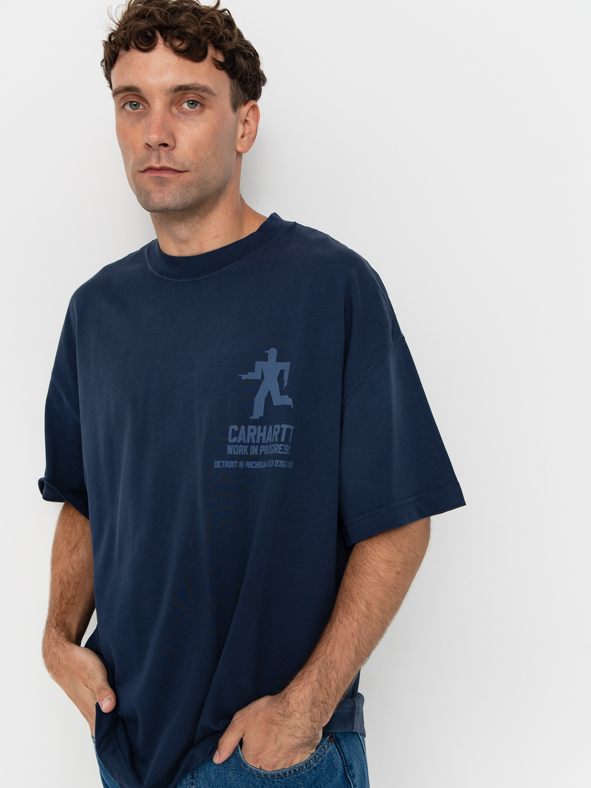 Tricou Carhartt WIP Distance (jupiter/stone dyed)