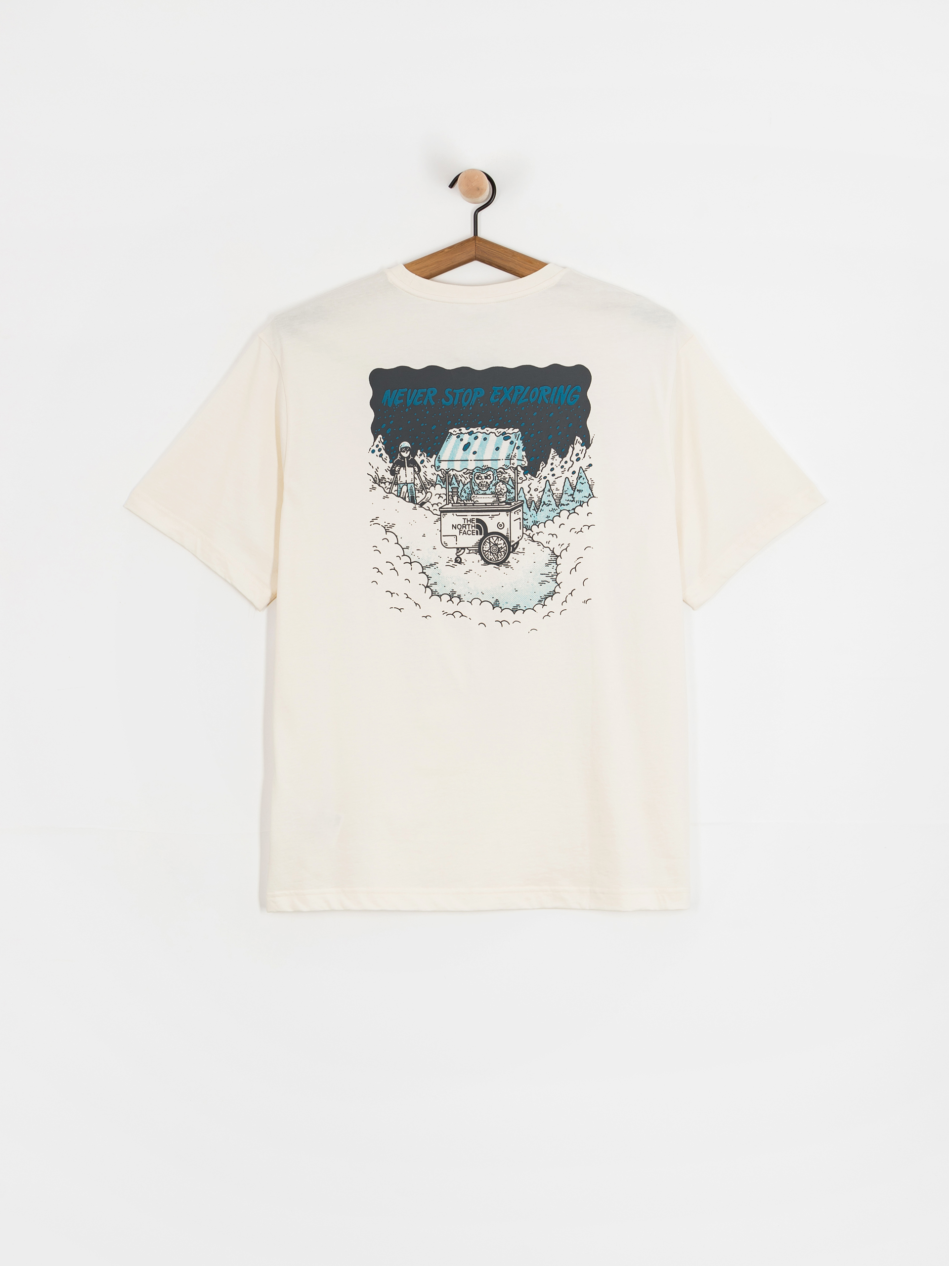 Tricou The North Face Powder Days Relaxed Graphic (white dune)